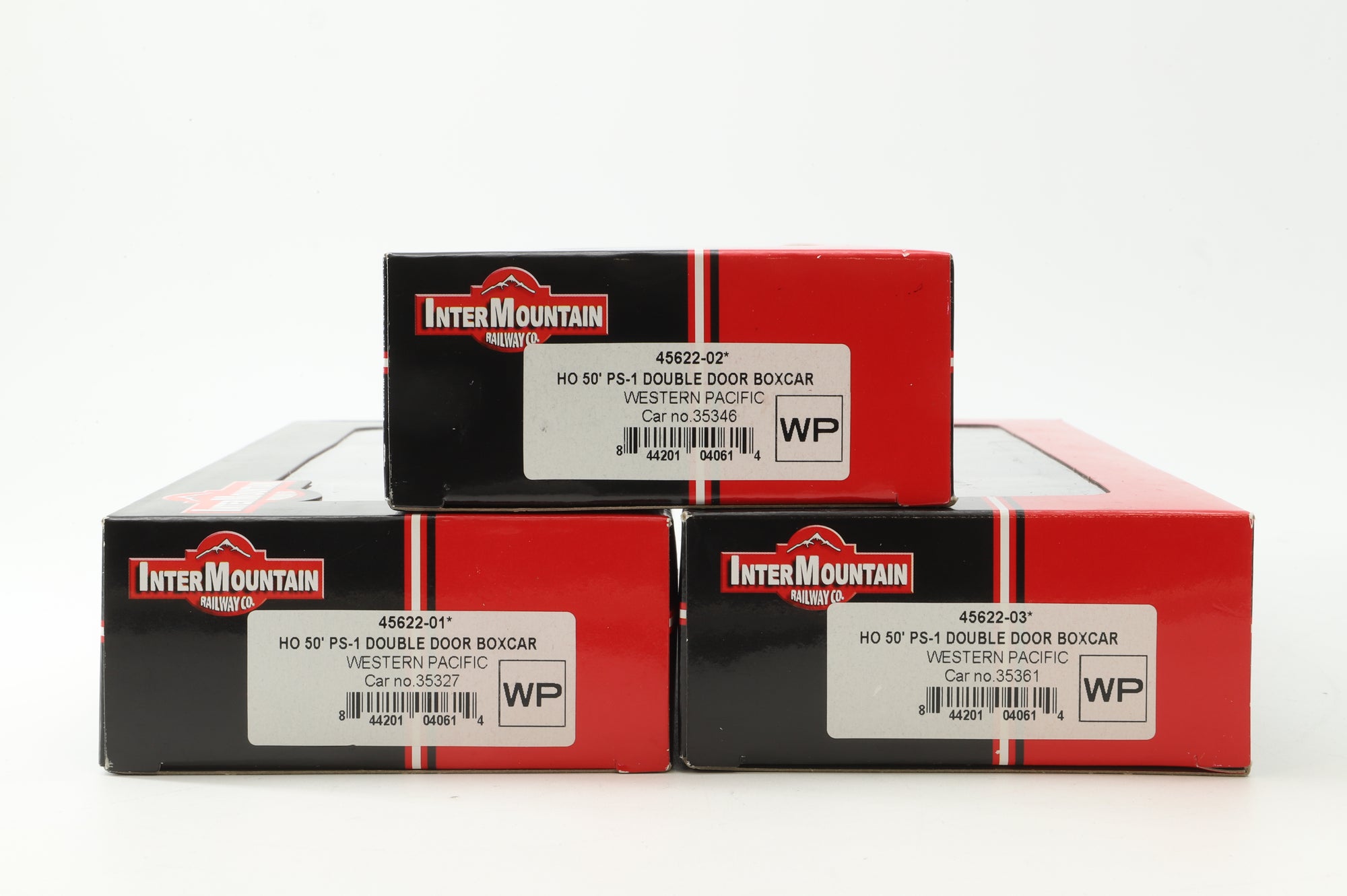 Intermountain HO Rake Of 3 50' PS-1 Double Door Box Cars Inc. 45622-01, 45622-02 & 45622-03