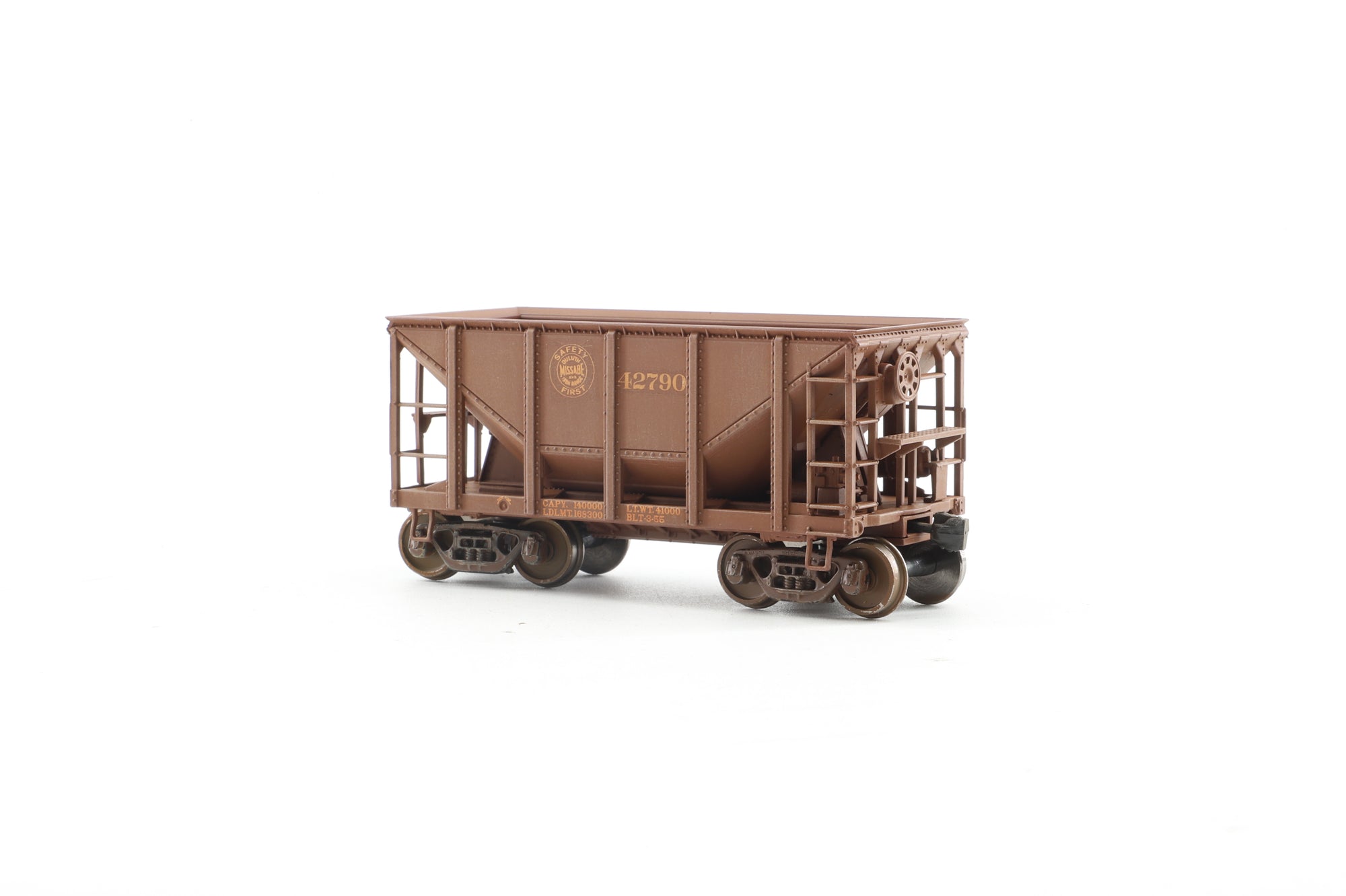 Walthers HO 910-58107 6-Pack of 24' Michigan Ore Cars in DMIR Brown - Pro-Customised/Weathered
