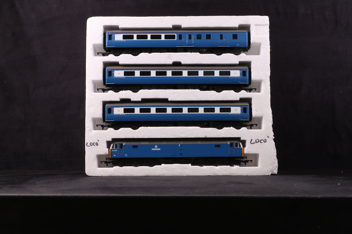 Hornby OO R1093 The Blue Pullman Train Pack Class 47 Locomotive &amp; 6 Mk2 Coaches Only