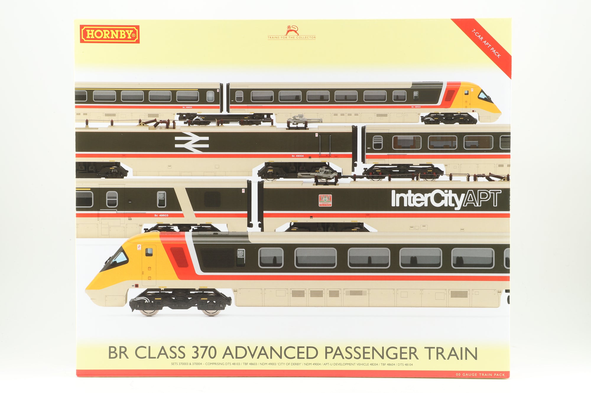 Hornby OO R30229 Class 370 7-Car APT Sets No.370003/370004 'City of Derby' in BR intercity Executive Livery
