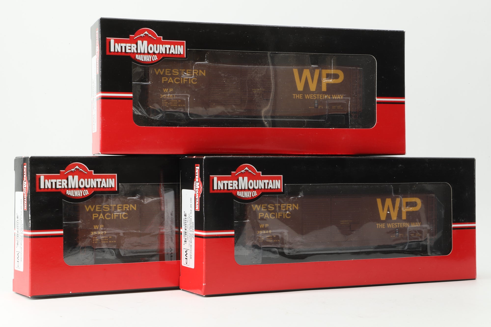 Intermountain HO Rake Of 3 50' PS-1 Double Door Box Cars Inc. 45622-01, 45622-02 & 45622-03