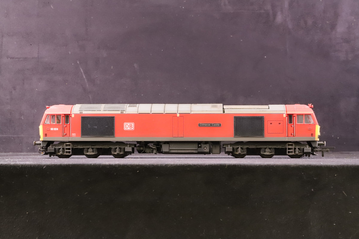 Hornby OO R3885 Class 60 60024 &#39;Clitheroe Castle&#39; in DB Livery - DCC Sound &amp; Weathered