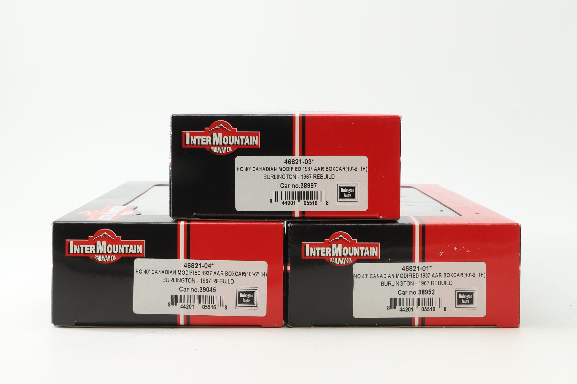 Intermountain HO Rake Of 3 40' Canadian Modified AAR Box Cars Inc. 4682103, 46821-01 & 46821-04