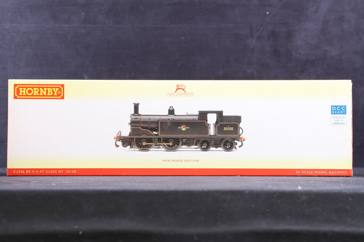 Hornby OO R2506 Class M7 0-4-4T &#39;30108&#39; BR Black, Weathered