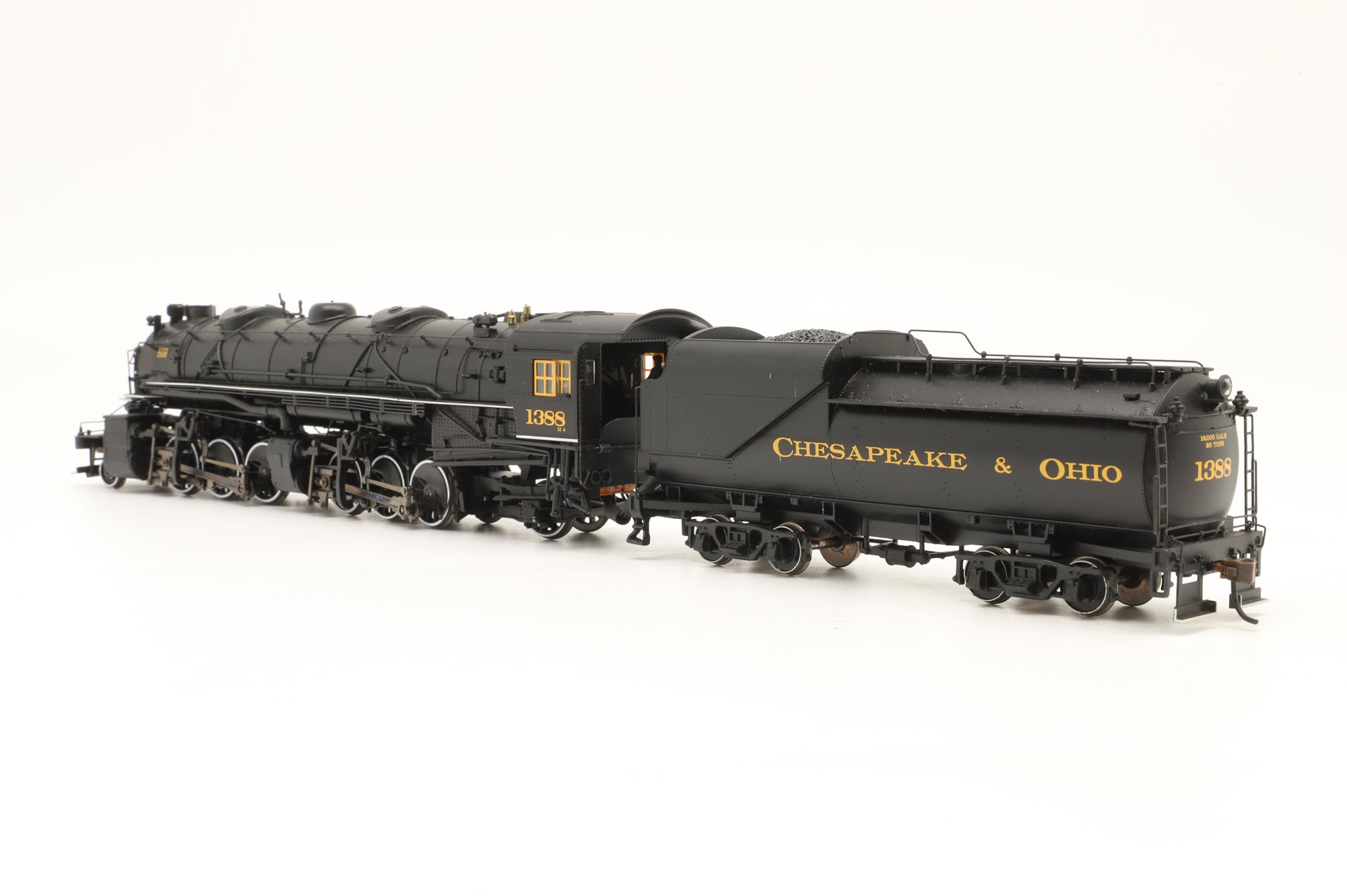 Spectrum HO Class H-4 2-6-6-2 #1388 in Chesapeake & Ohio Black – DCC Sound