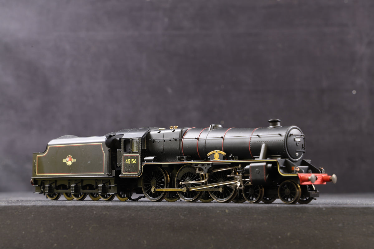 Hornby OO R2555 Class 5MT &#39;45156&#39; &#39;Ayrshire Yeomanry&#39; BR Lined Black L/C, DCC Sound &amp; Smoke