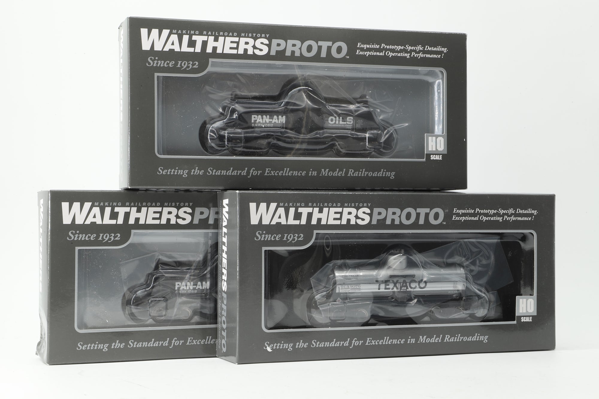 Walthers HO Rake Of 3 Assorted Tank Cars Inc. 920-100523, 920-100411 & 920-100524