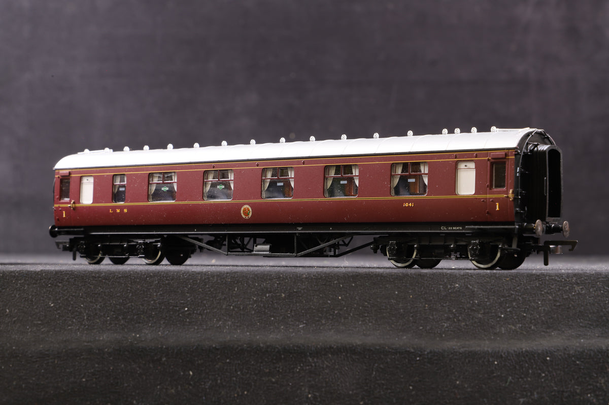 Hornby OO Rake Of 6 LMS Stanier Period III Coaches LMS Crimson