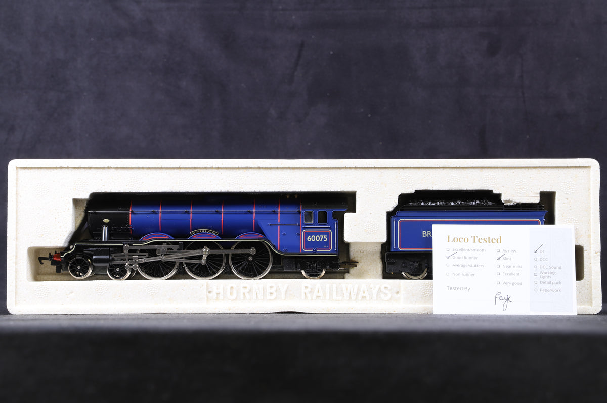 Hornby Toplink OO R2036 BR Class A3 &#39;60075&#39; &#39;St Frusquin&#39; BR Lined Experimental Purple Livery