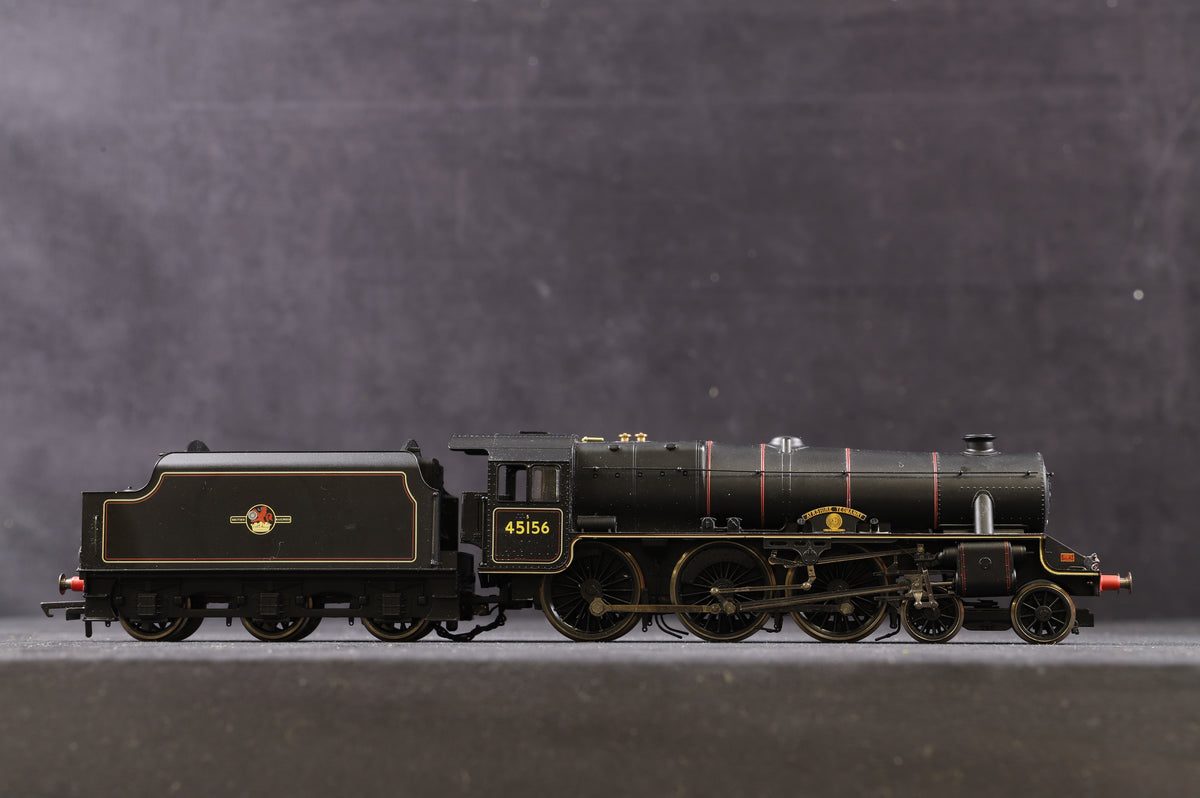 Hornby OO R2555 Class 5MT &#39;45156&#39; &#39;Ayrshire Yeomanry&#39; BR Lined Black L/C, DCC Sound &amp; Smoke