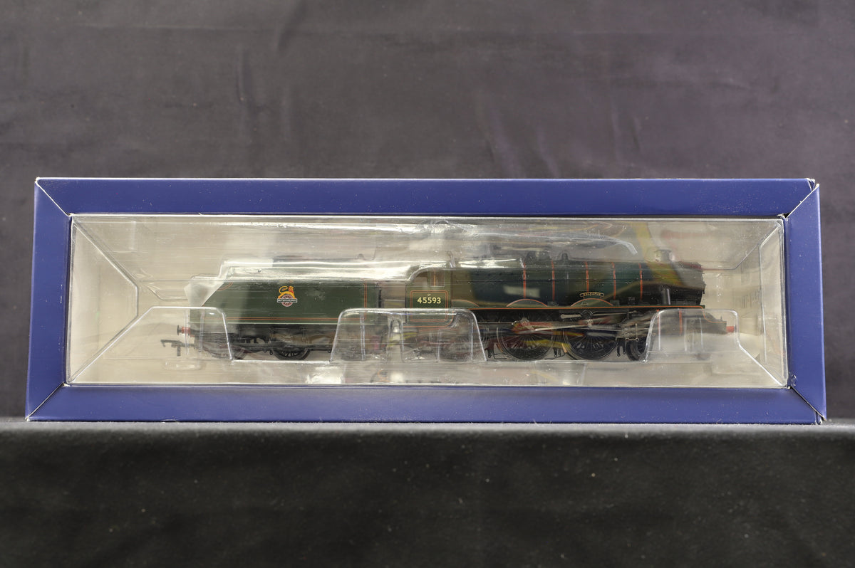 Bachmann OO 31-177DS Jubilee Class &#39;45593&#39; &#39;Kolhapur&#39; BR Lined Green E/C, DCC Sound
