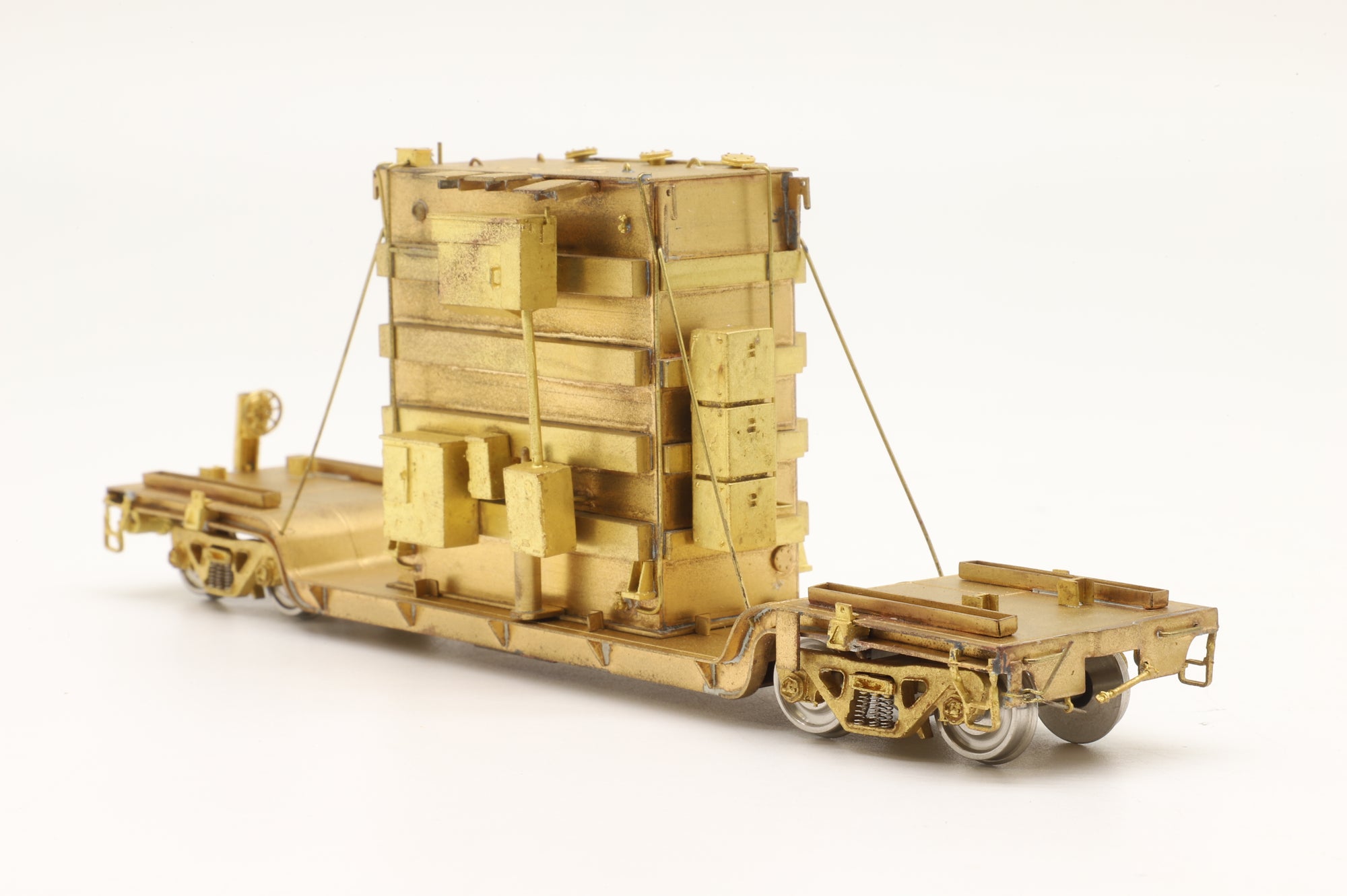 Overland Models Inc. HO Brass OMI-1347 Centre Flat Car W/ Transformer Load Unpainted