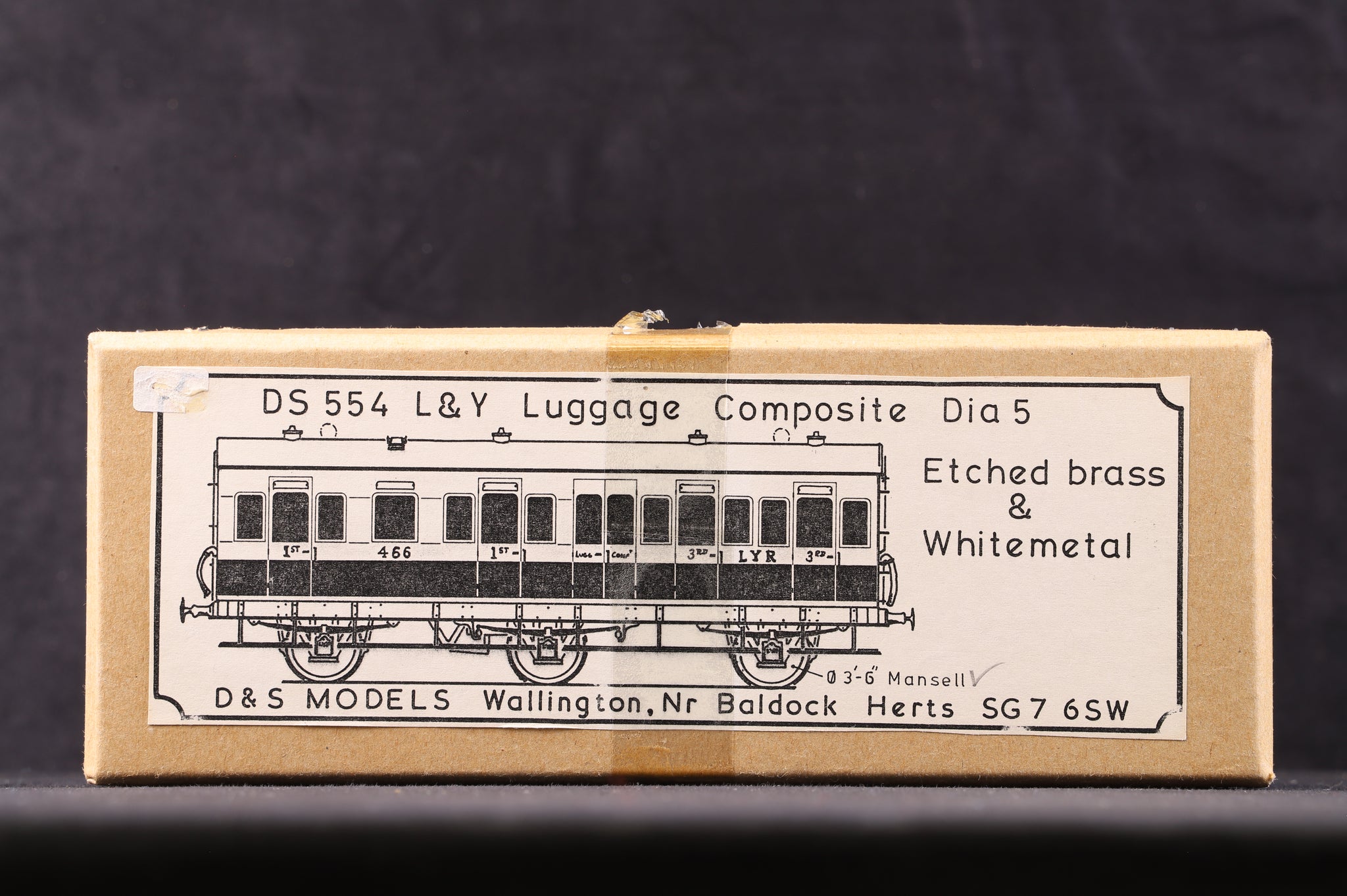 D&S Models OO 554 L&Y Luggage Composite Coach Clark Railworks