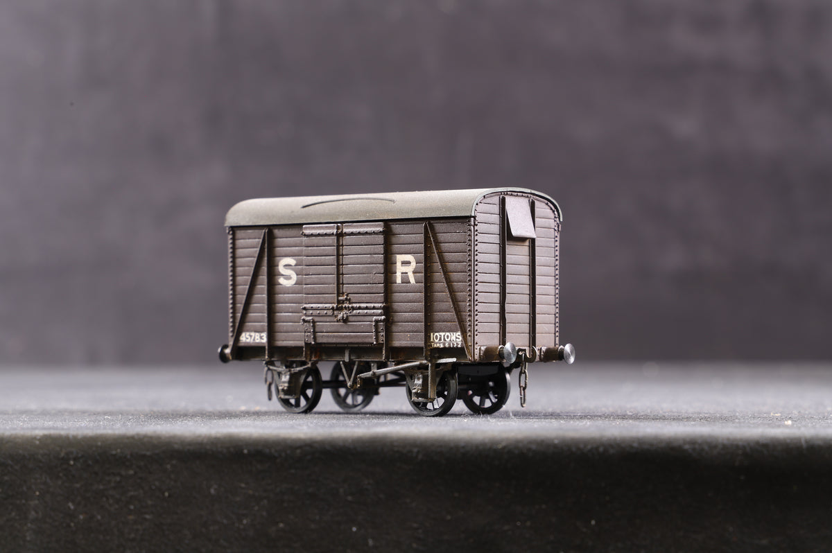 P4 Kit Built Rake Of 6 SR Weathered Wagons