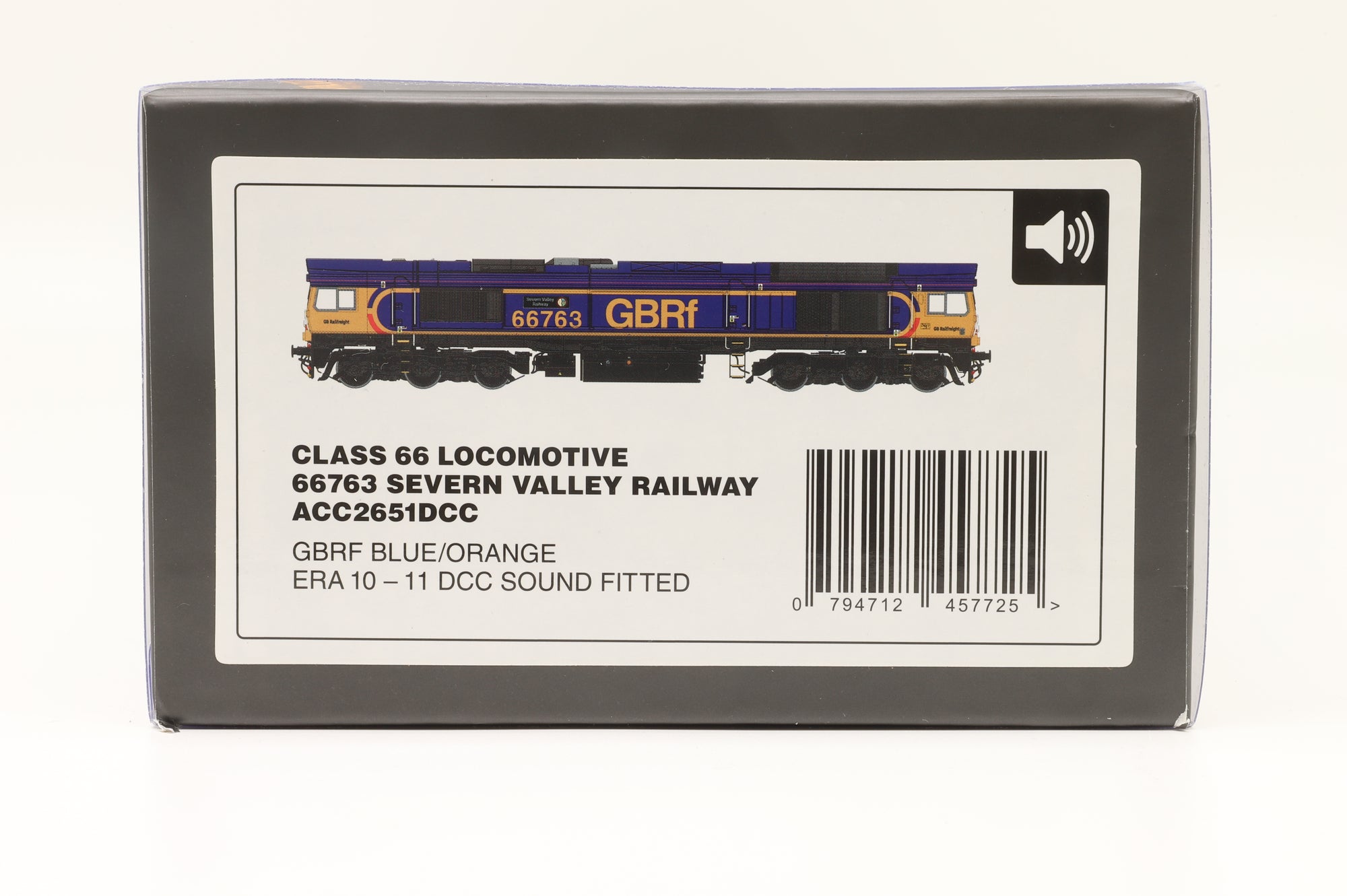 Accurascale OO ACC2651DCC Class 66 ;66763' Severn Valley Railway GBRf Blue/Orange, DCC Sound