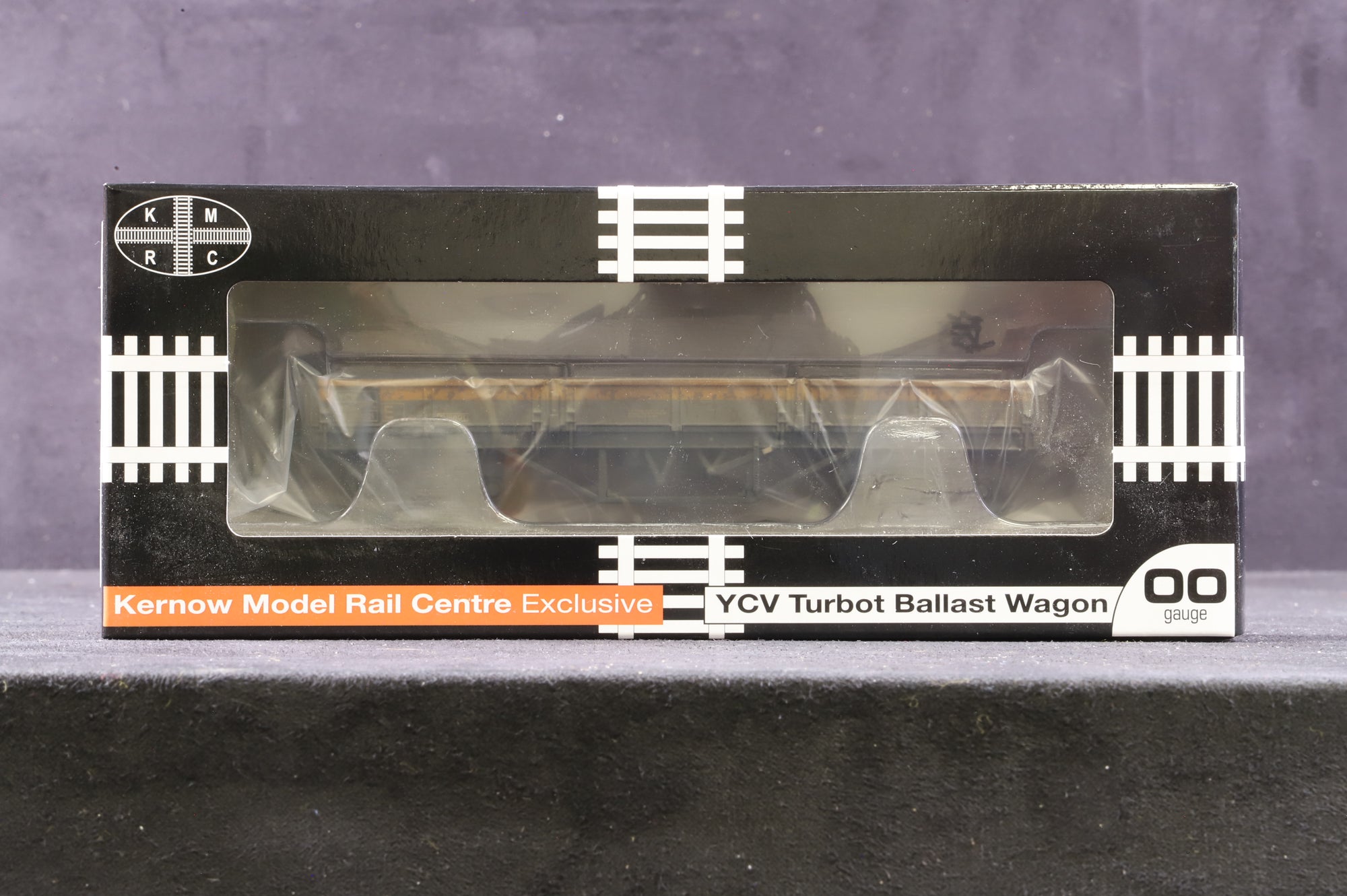 KMRC OO Rake of 4 YCV Turbot Bogie Ballast Wagons, Civil Engineers (Dutch), Weathered, Inc. SB006I, J, K & L