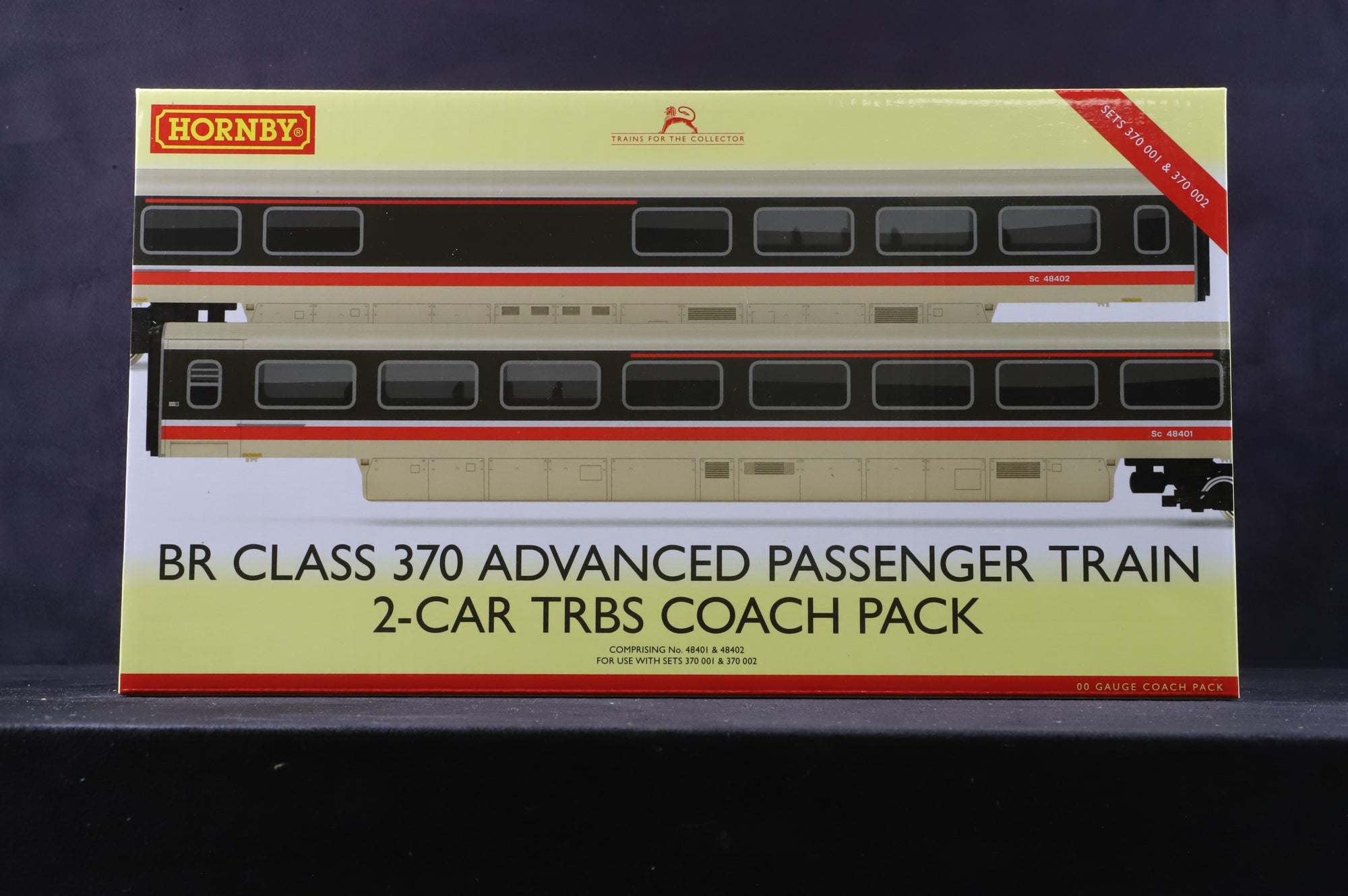 Hornby OO R40012A BR Class 370 Advanced Passenger Train 2-Car TRBS Coach Pack, '48401' & '48402'