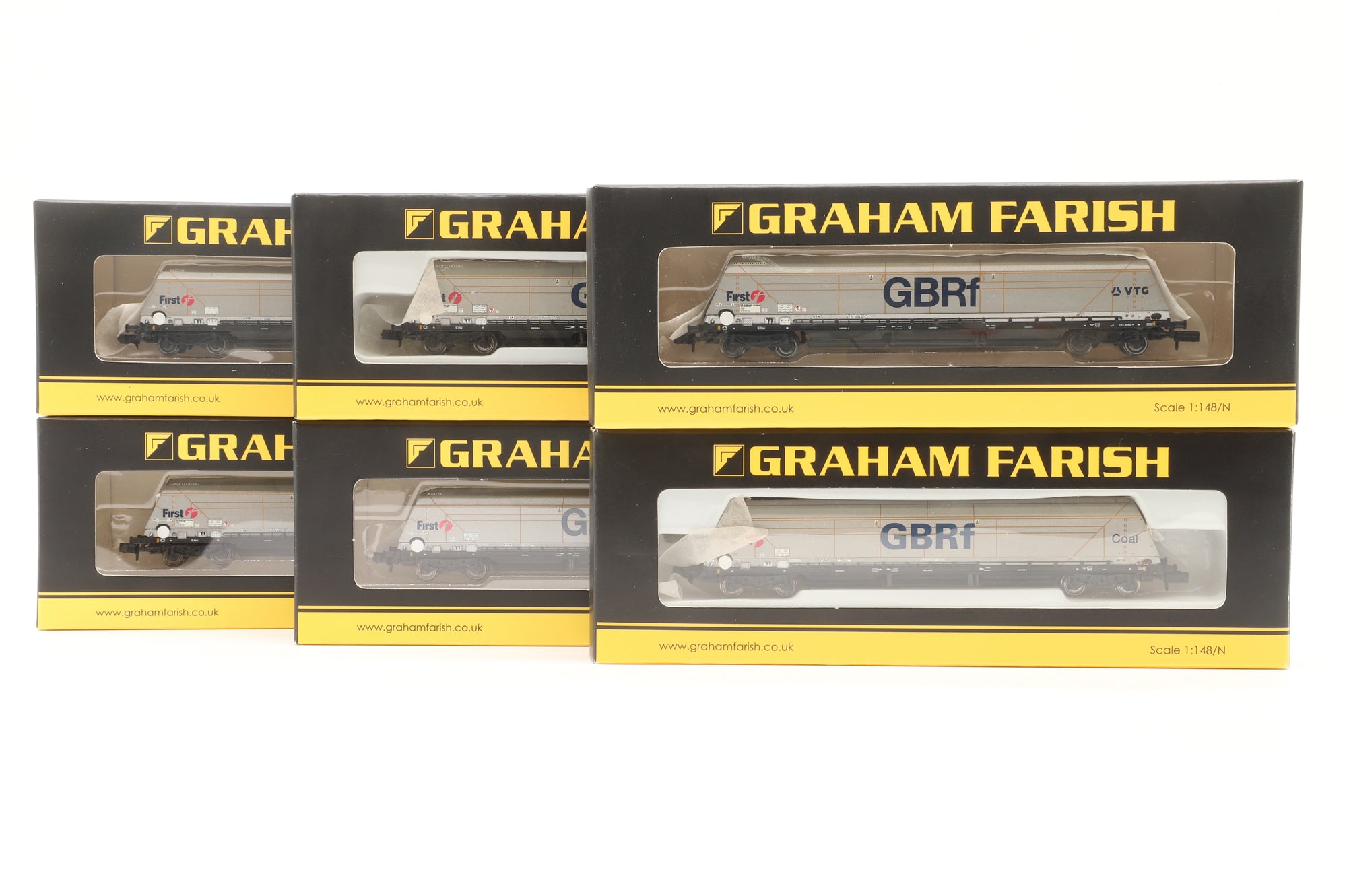 Graham Farish N Rake of 6 HYA & IIA Hopper Wagons