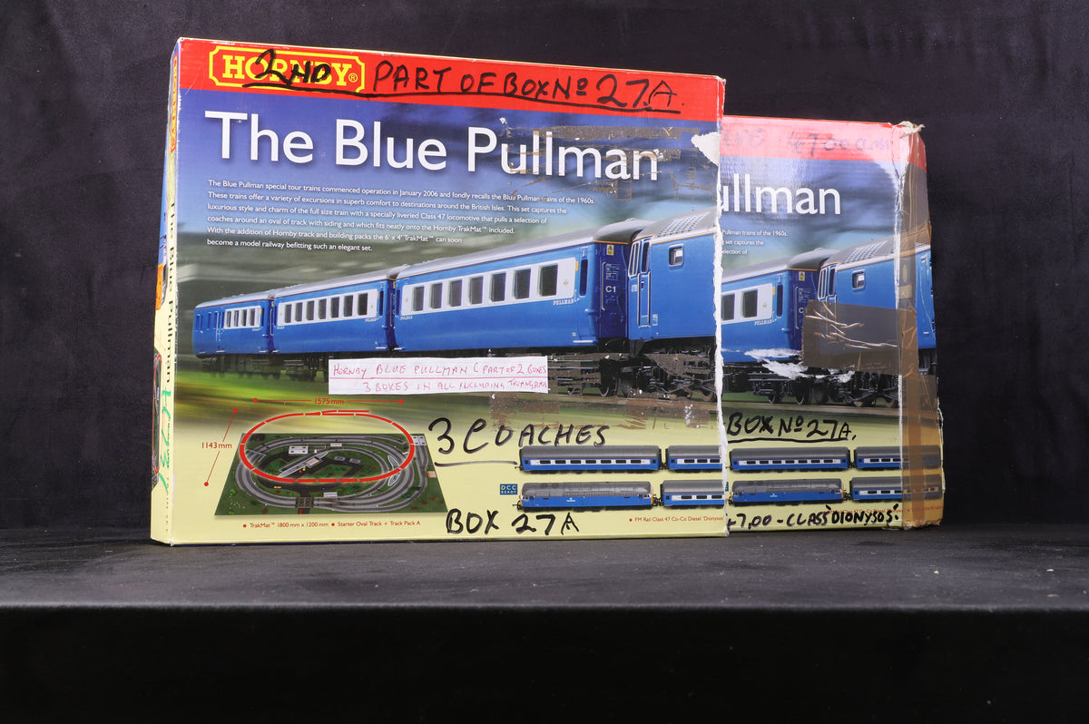 Hornby OO R1093 The Blue Pullman Train Pack Class 47 Locomotive &amp; 6 Mk2 Coaches Only