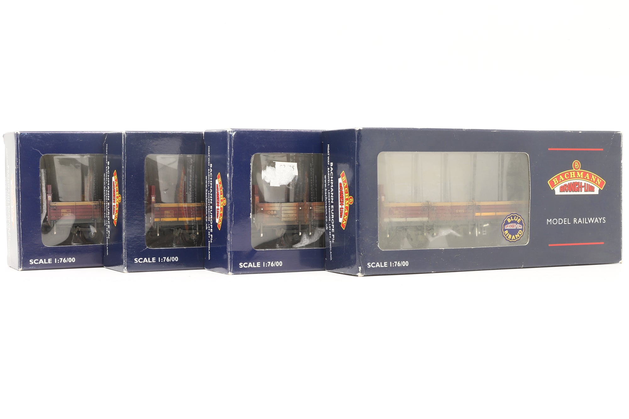 Bachmann OO Rake Of 4 31 Tonne OBA Wagons EWS Weathered