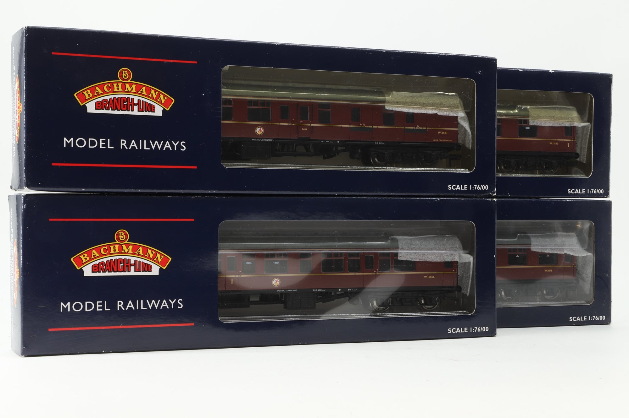 Bachmann OO 39-000R (A,B,C & D) Rake Of 4 BR Mk1 Maroon Coaches Excl. Cheltenham Model Centre