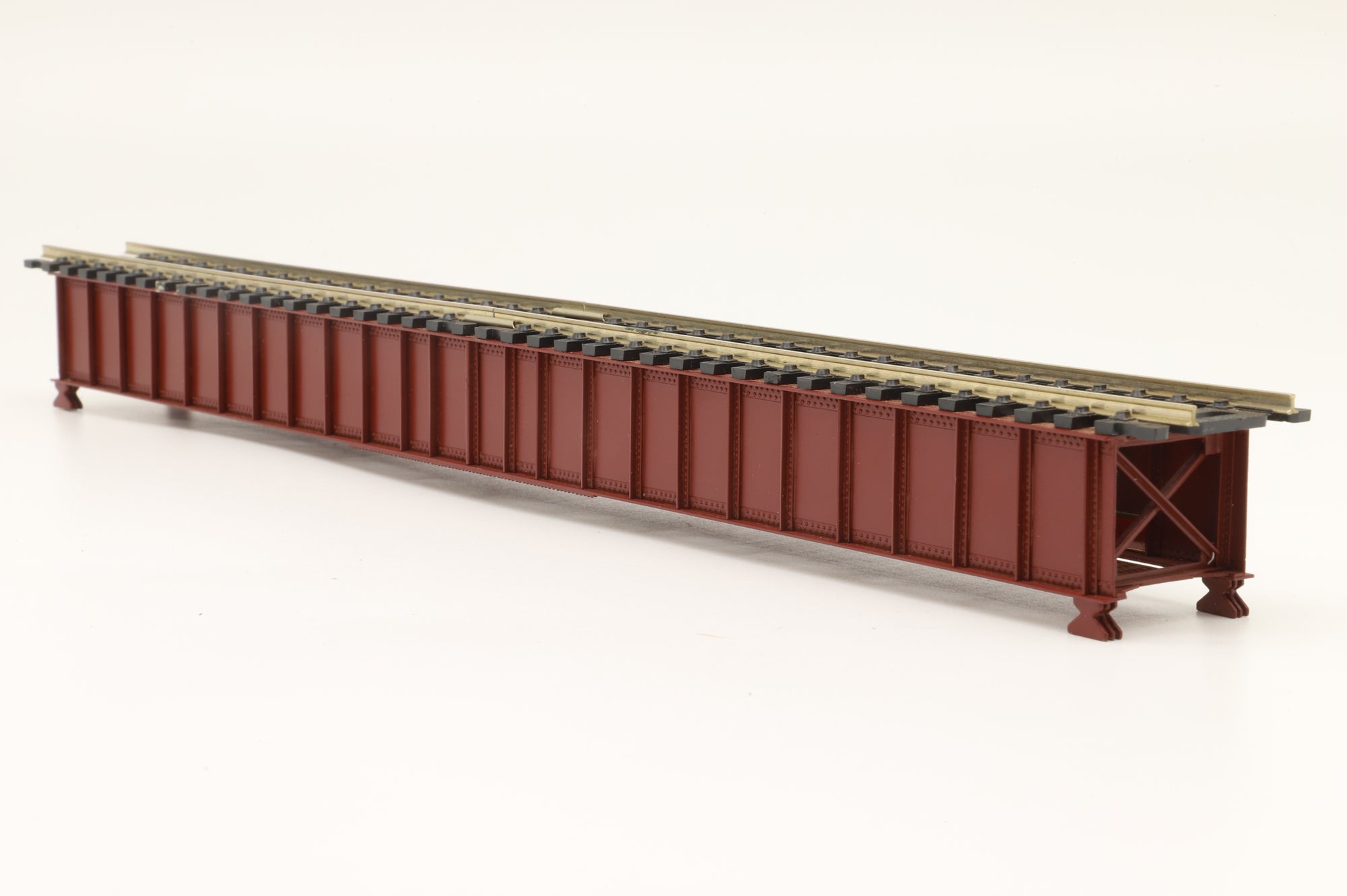 HO Brass One Track Girder No Walkways 29cm Track Fitted