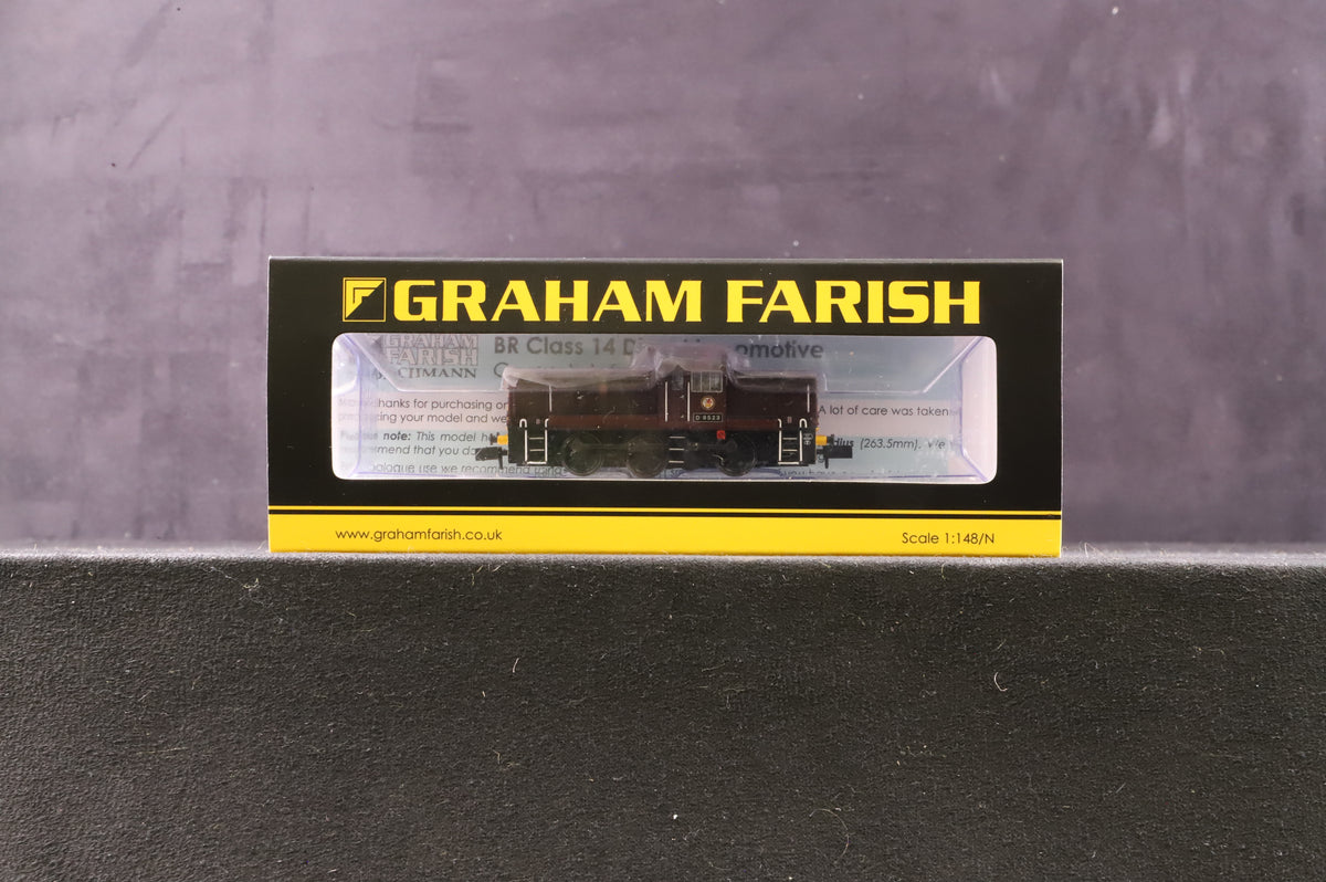 Graham Farish N 372-955 Class 14 &#39;D9523&#39; BR Maroon Wasp Stripes