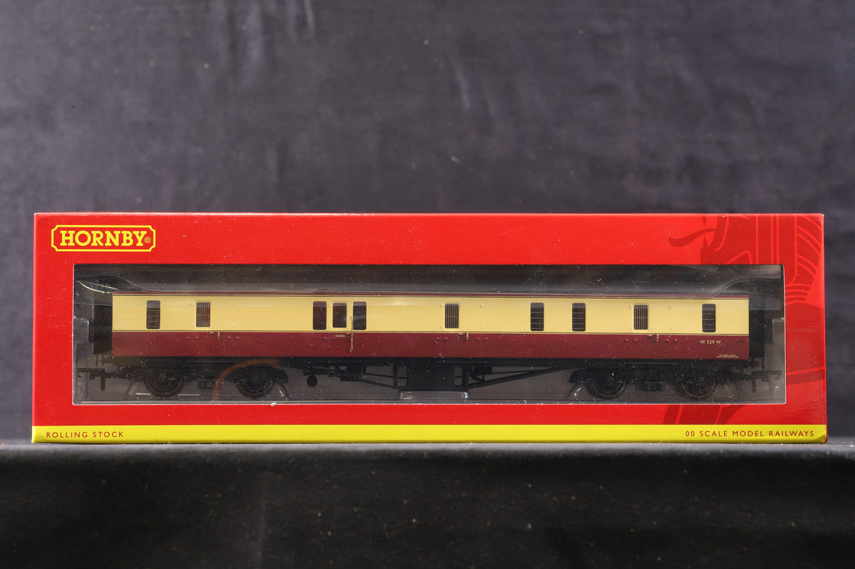 Hornby OO Rake Of 4 BR Hawksworth Blood &amp; Custard Coaches Inc. R4404B, R4493B, R4407B &amp; R4405B