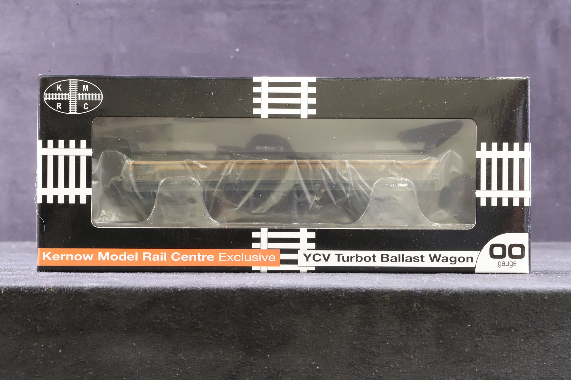 KMRC OO Rake of 4 YCV Turbot Bogie Ballast Wagons, Civil Engineers (Dutch), Weathered, Inc. SB006I, J, K & L