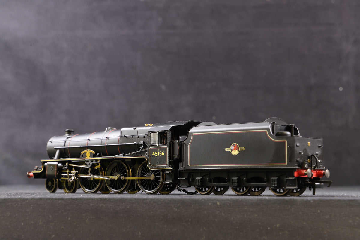 Hornby OO R2555 Class 5MT &#39;45156&#39; &#39;Ayrshire Yeomanry&#39; BR Lined Black L/C, DCC Sound &amp; Smoke