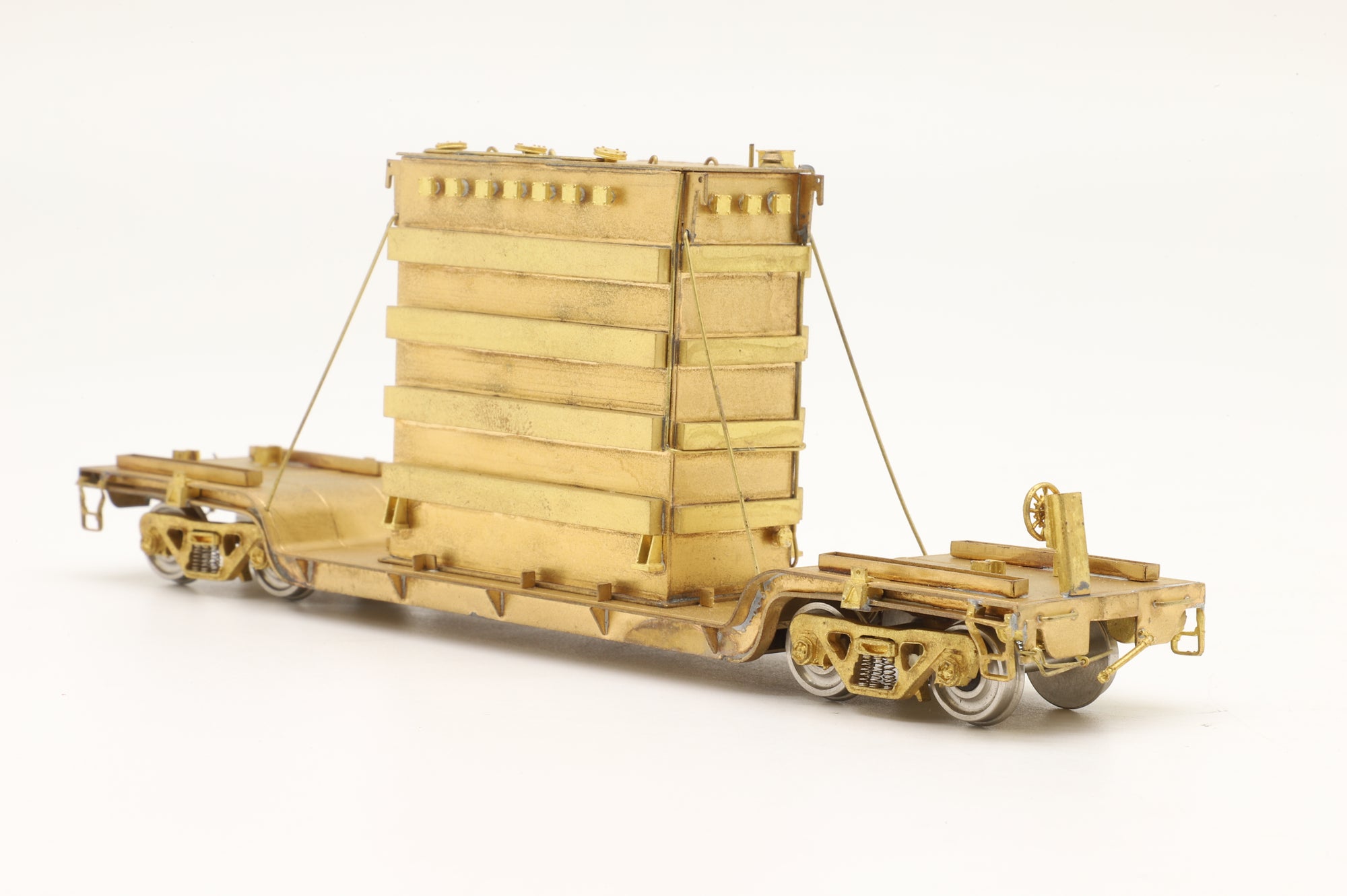 Overland Models Inc. HO Brass OMI-1347 Centre Flat Car W/ Transformer Load Unpainted