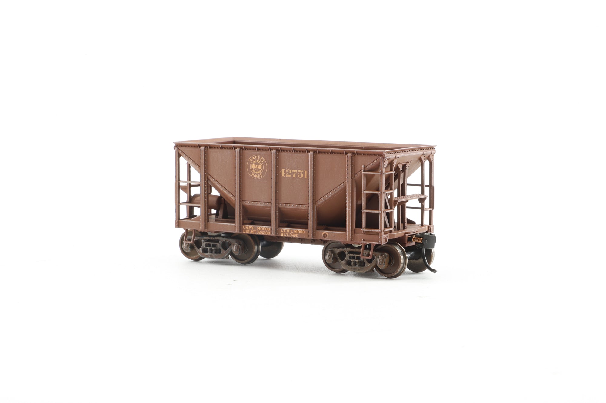 Walthers HO 910-58107 6-Pack of 24' Michigan Ore Cars in DMIR Brown - Pro-Customised/Weathered