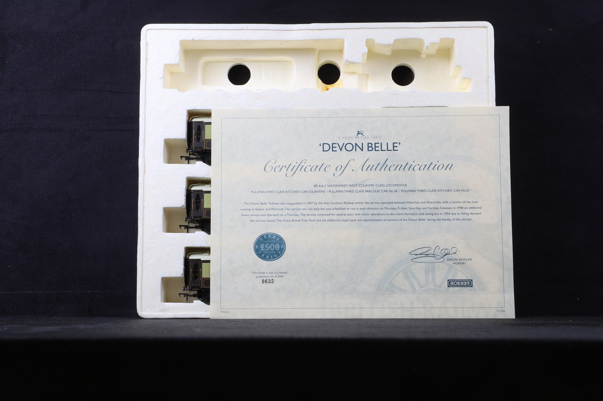 Hornby OO R2568 Devon Belle Pullman COACHES ONLY, Ltd Ed. 635/2500