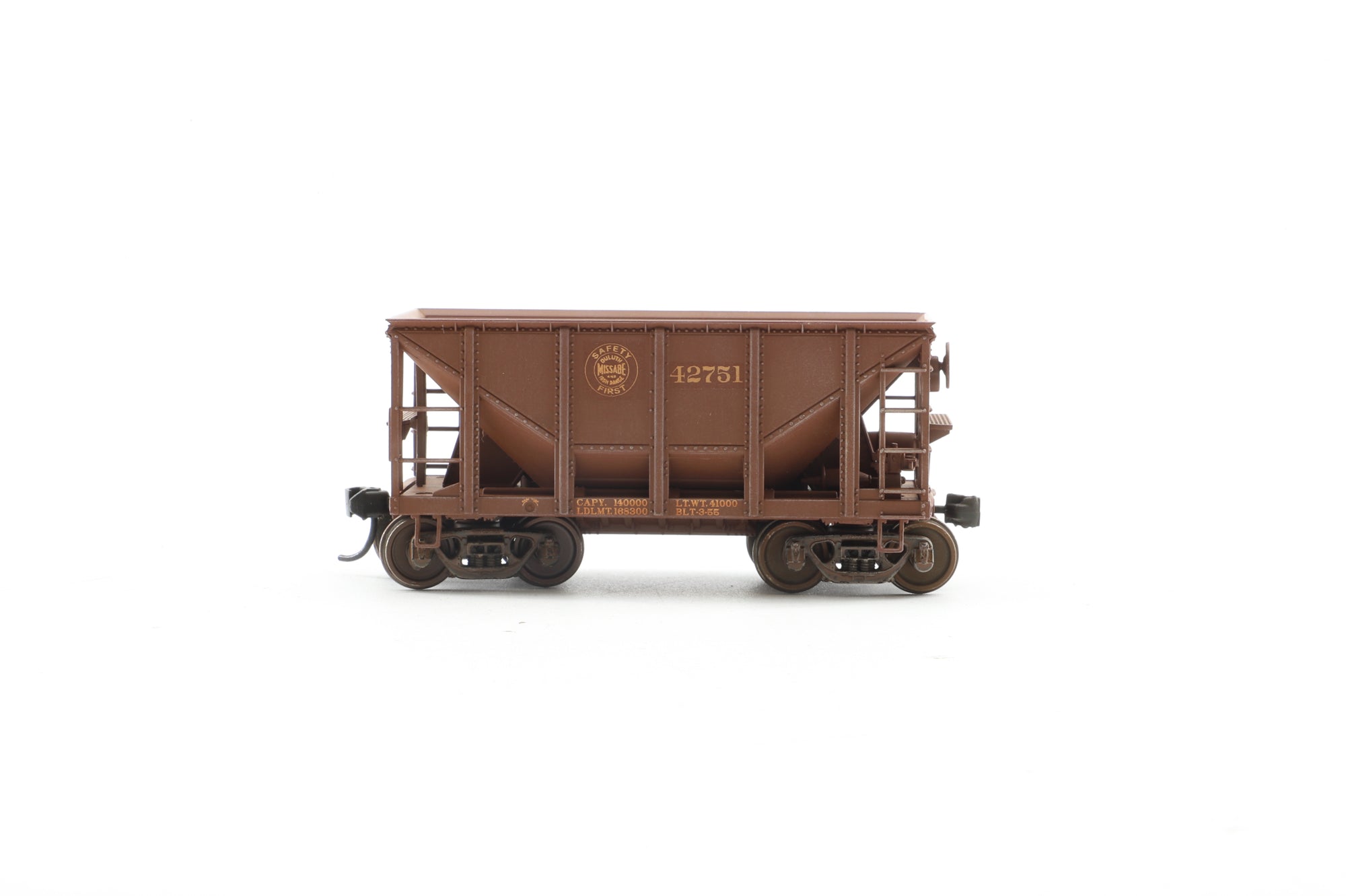 Walthers HO 910-58107 6-Pack of 24' Michigan Ore Cars in DMIR Brown - Pro-Customised/Weathered