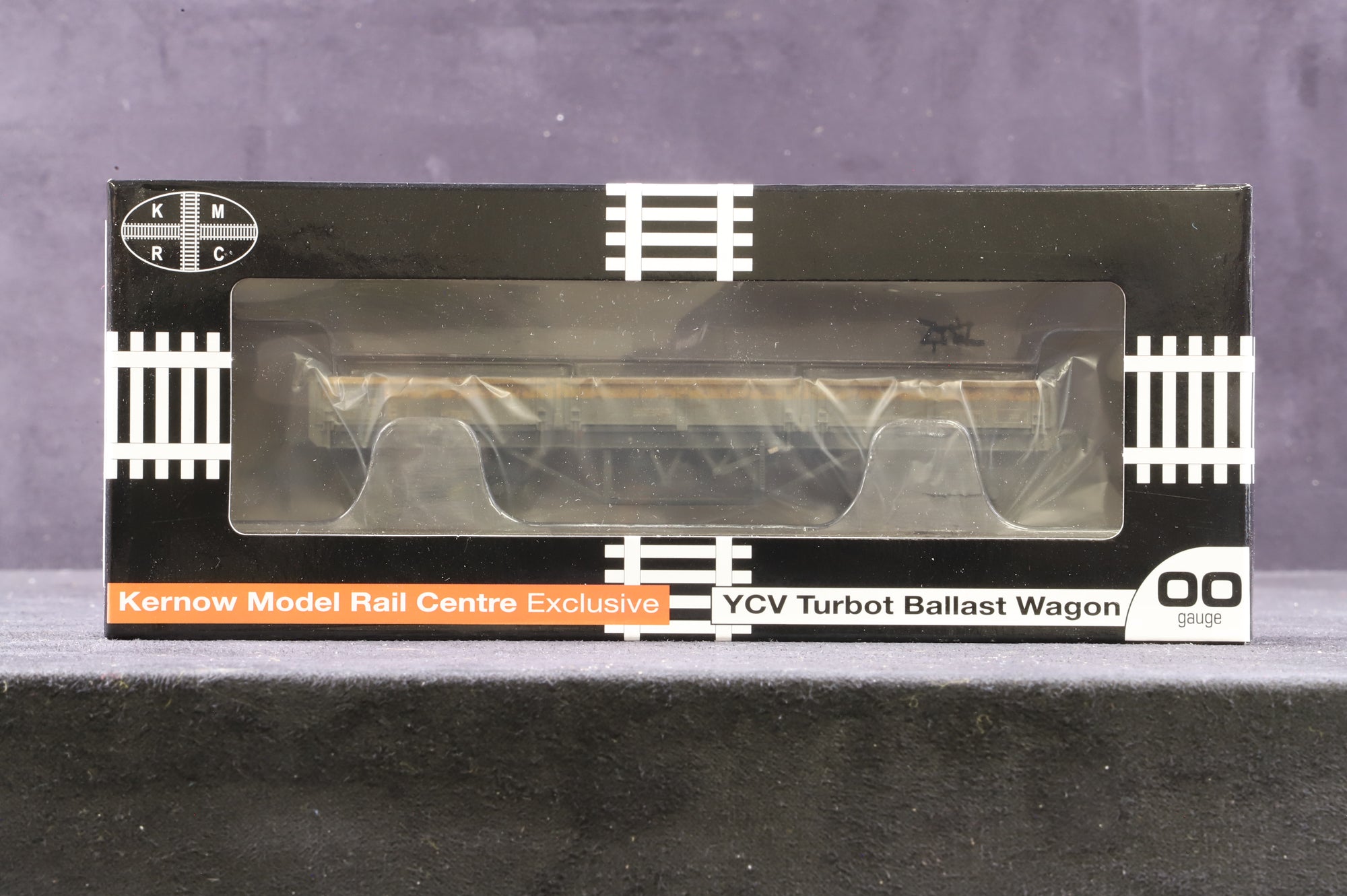 KMRC OO Rake of 4 YCV Turbot Bogie Ballast Wagons, Civil Engineers (Dutch), Weathered, Inc. SB006I, J, K & L
