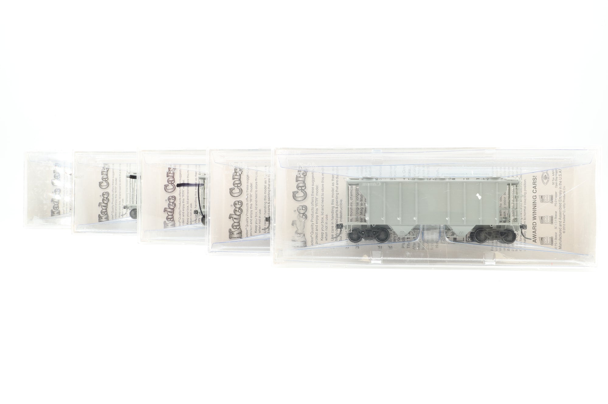 Kadee Cars HO 8001 Rake Of 5 PS-2 Covered Hoppers Undecorated