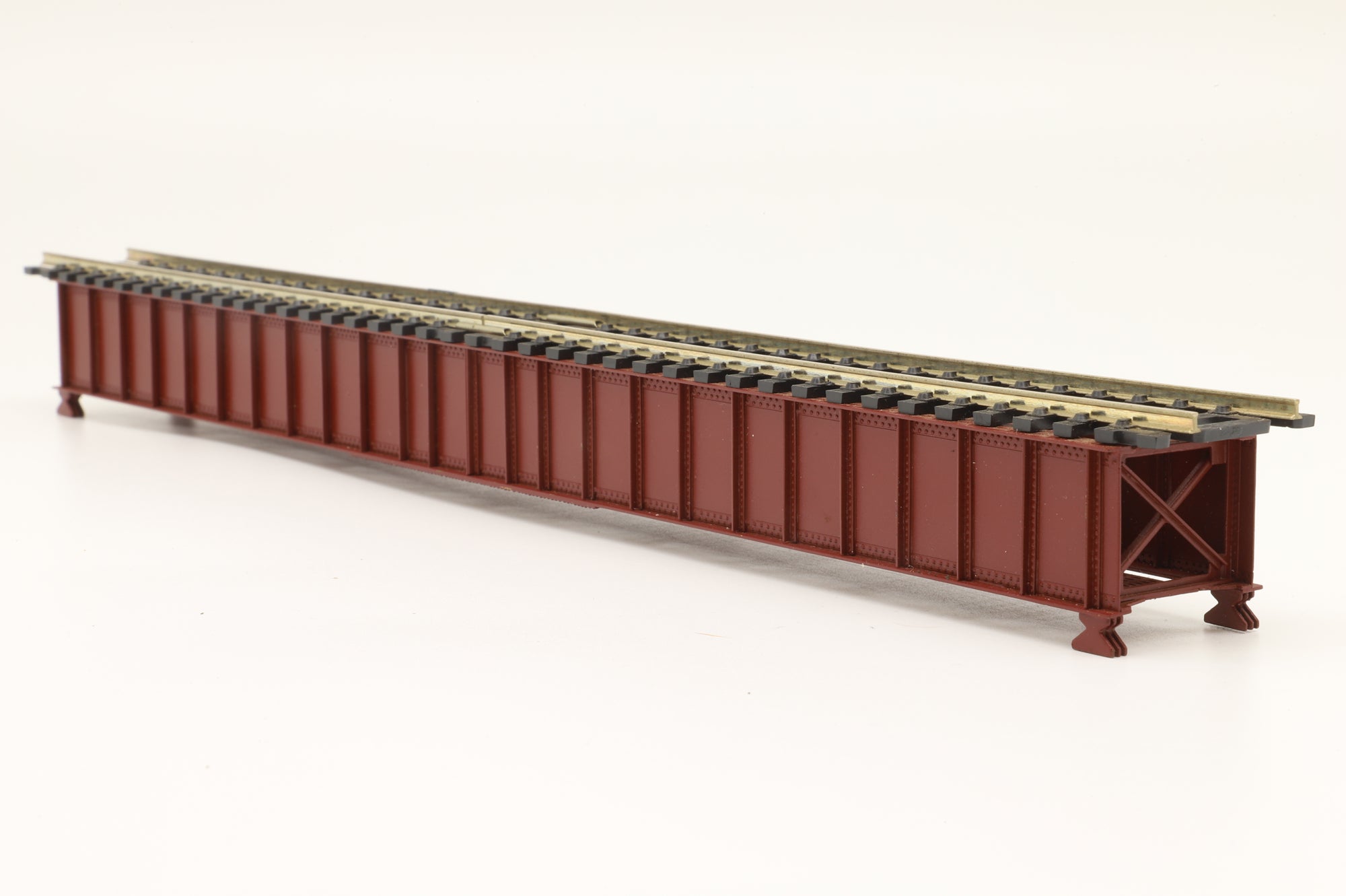 HO Brass One Track Girder No Walkways 29cm Track Fitted