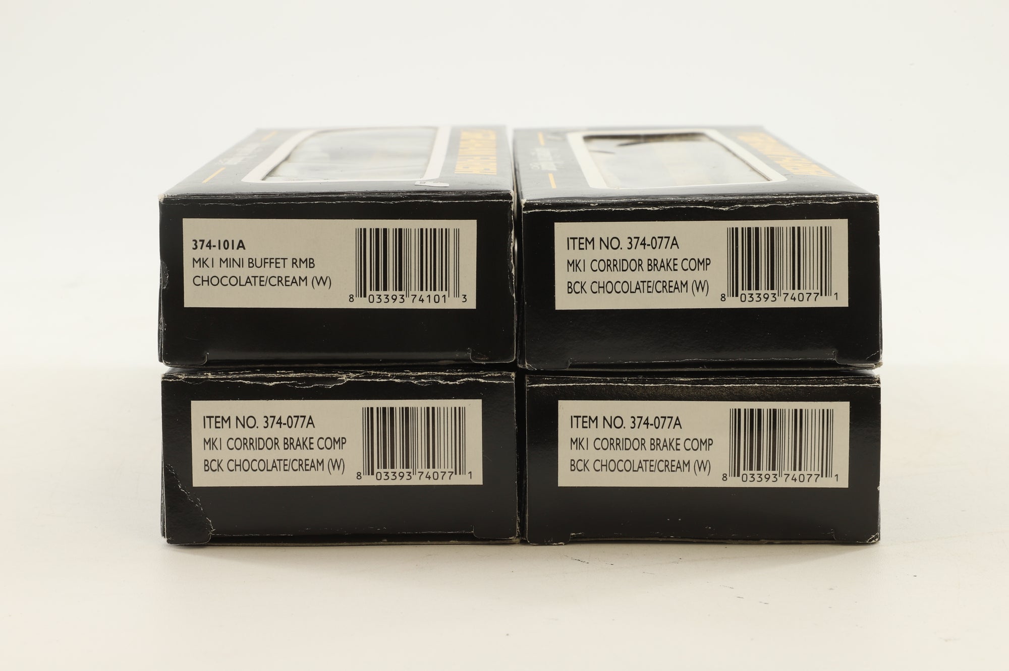 Graham Farish N Rake Of 4 Mk1 Chocolate & Cream Coaches Inc. 374-101A, 374-077A x3