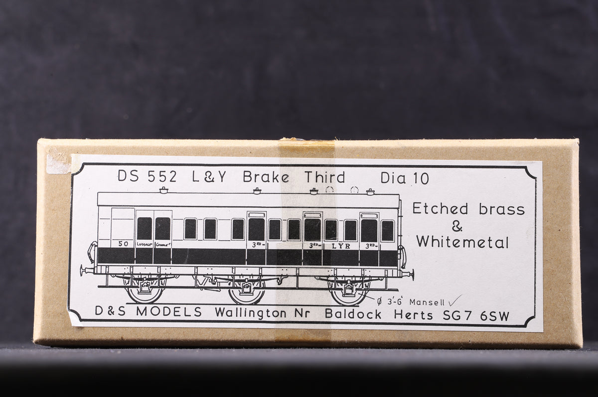 D&amp;S Models OO 552 L&amp;Y Brake 3rd Coach