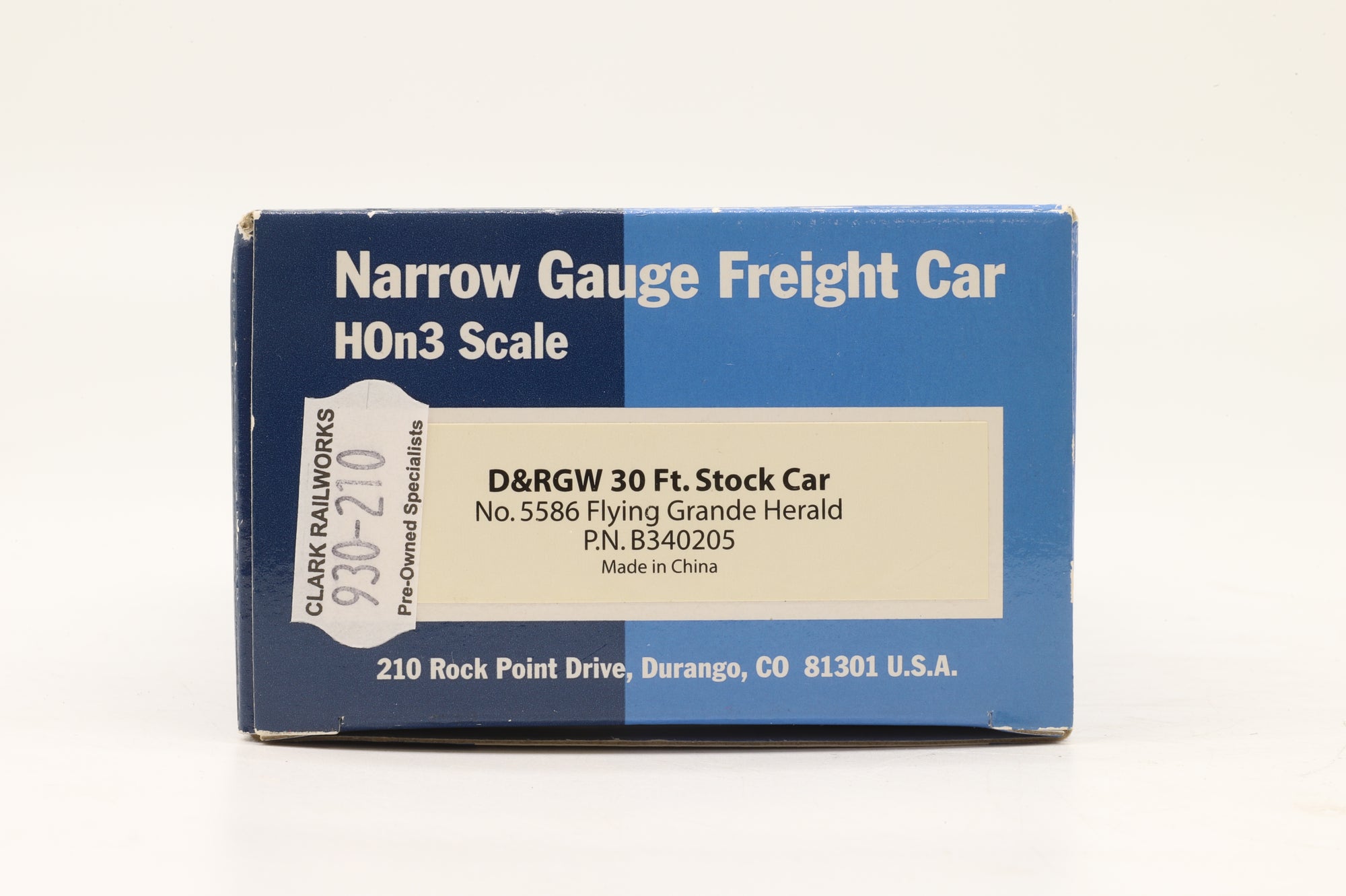 Blackstone Models HOn3 B340205 D&RGW 30ft Stock Car '5586'