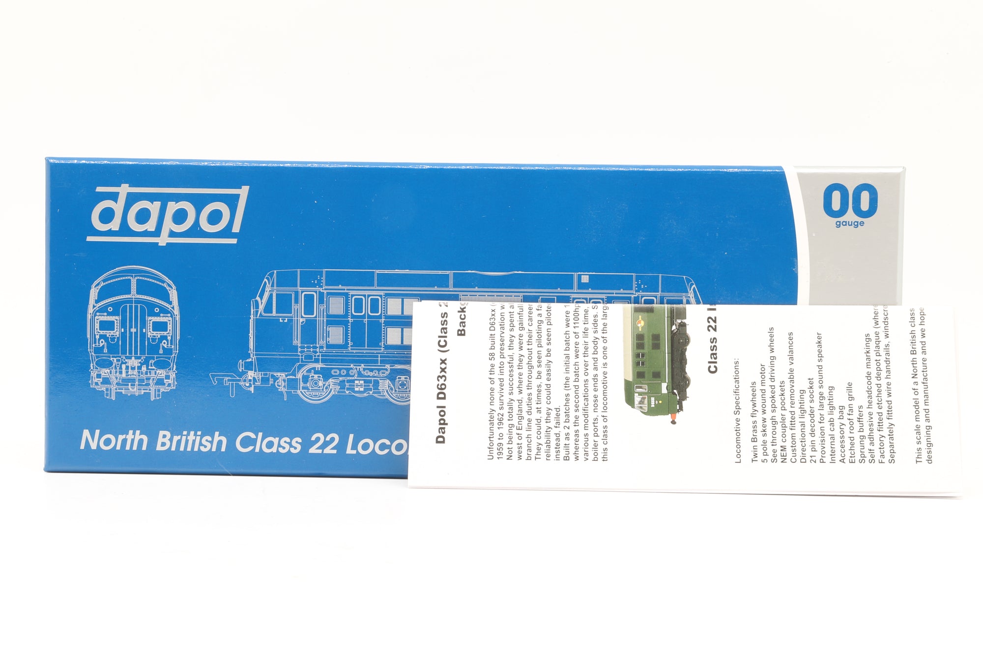 Dapol OO 4D-012-013D Class 22 '6352' BR Blue FYP H/C Boxes Weathered DCC Sound