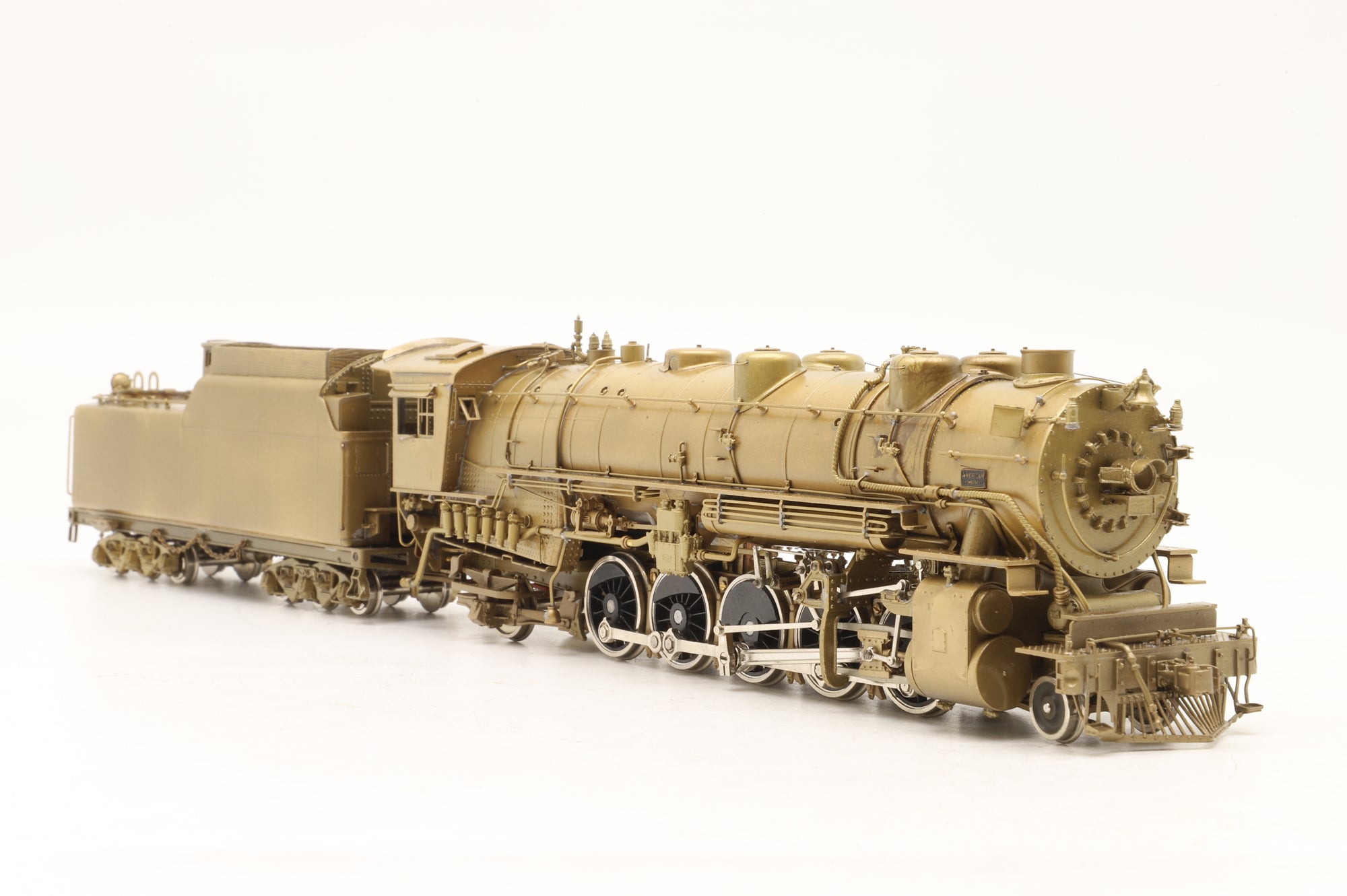 Pacific Fast Mail/United Scale Models HO Brass Rio Grande 2-10-2, Plain brass