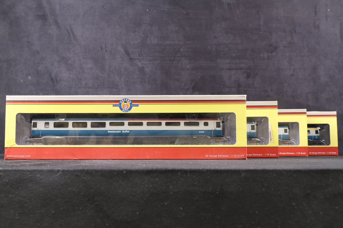 Oxford Rail OO Rake Of 4 Mk3a Blue &amp; Grey Coaches