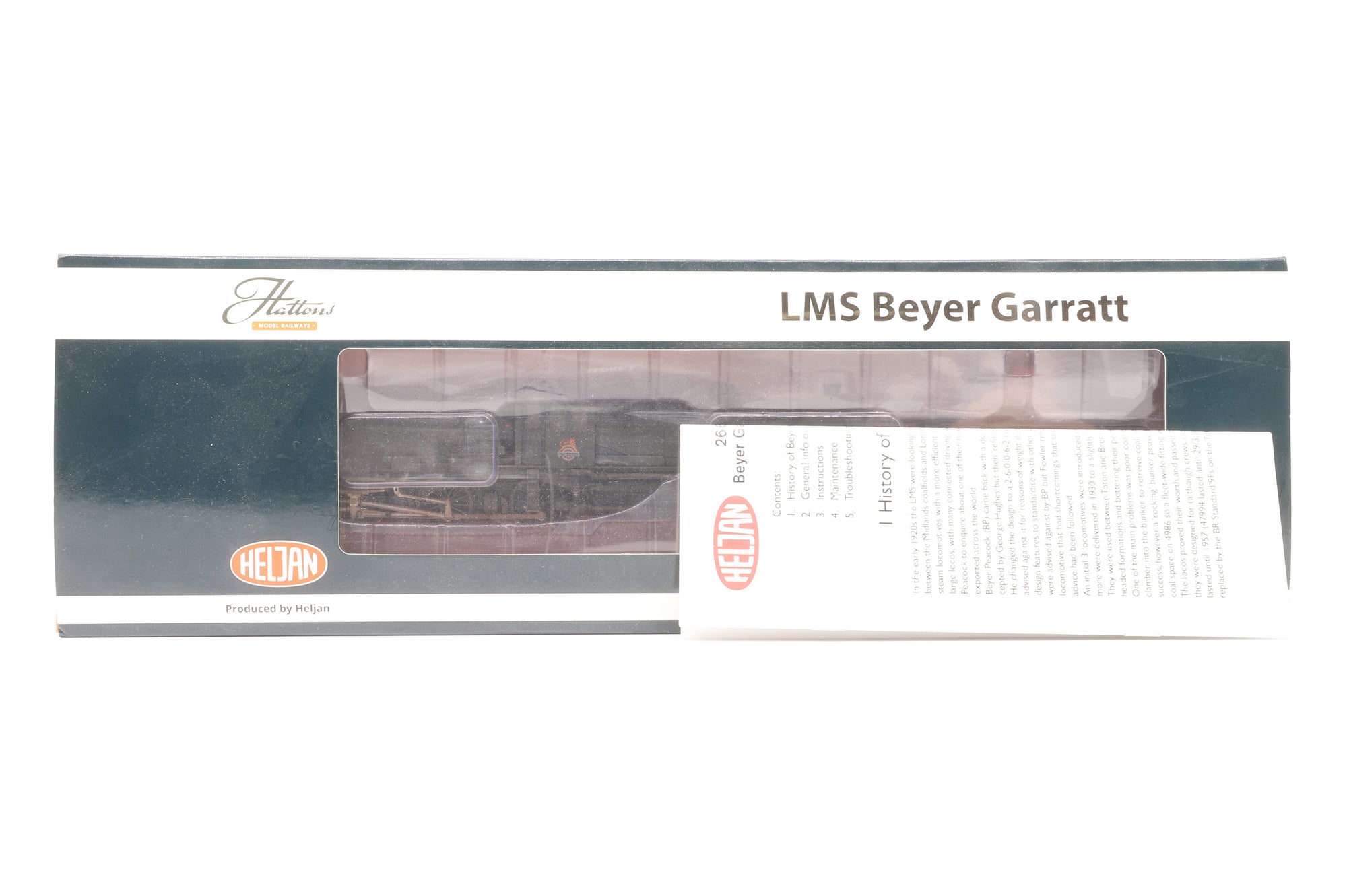Heljan/Hattons OO 266219 Beyer Garratt 2-6-0 0-6-2 47988 in BR Black w/ Early Crests – Weathered
