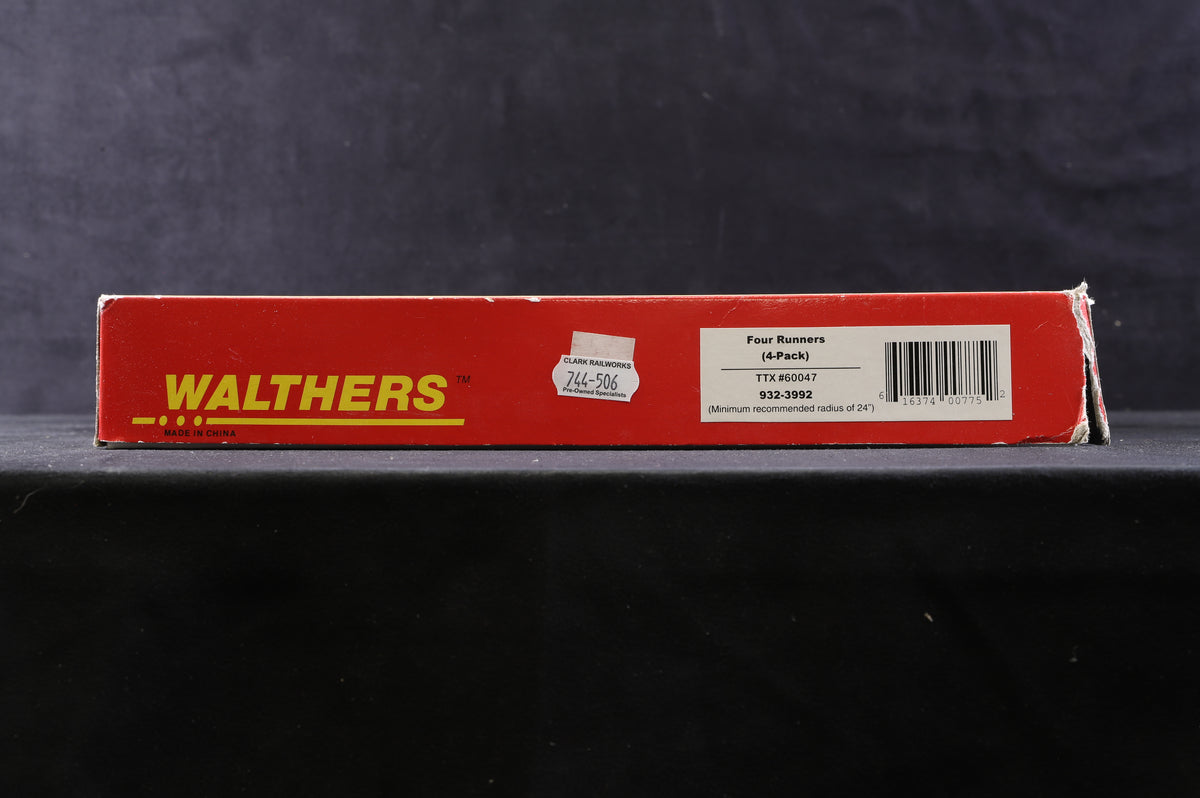 Walthers HO 932-3992 Pack of 4 TTX Four Runner