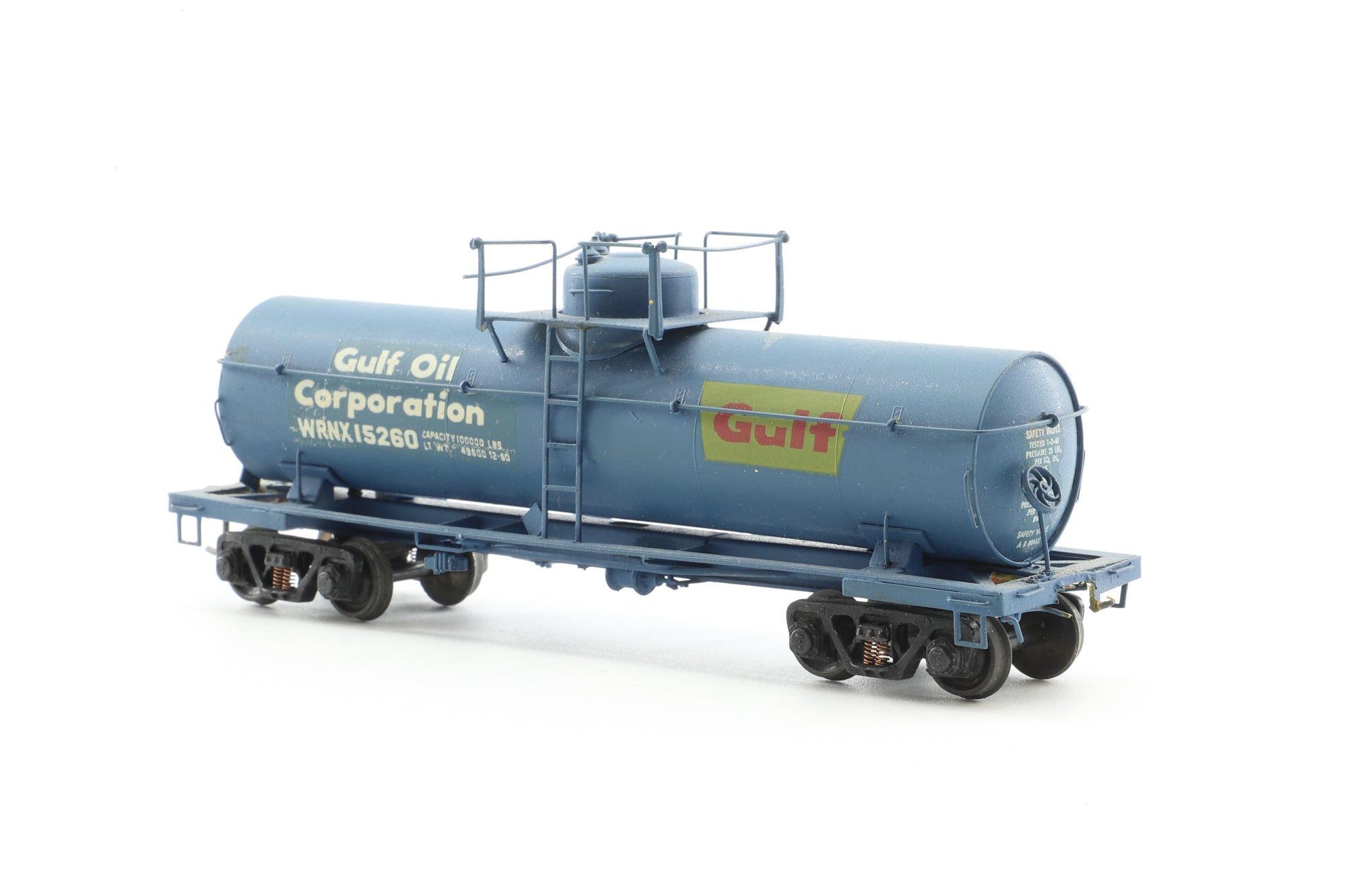 Precision Scale HO Brass Rake Of 4 PSC 8,000 gal tank Cars "GULF"