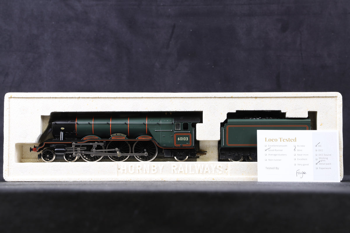 Hornby Toplink OO R2020 BR Class A3 &#39;60103&#39; &#39;Flying Scotsman&#39; BR Lined Green E/C