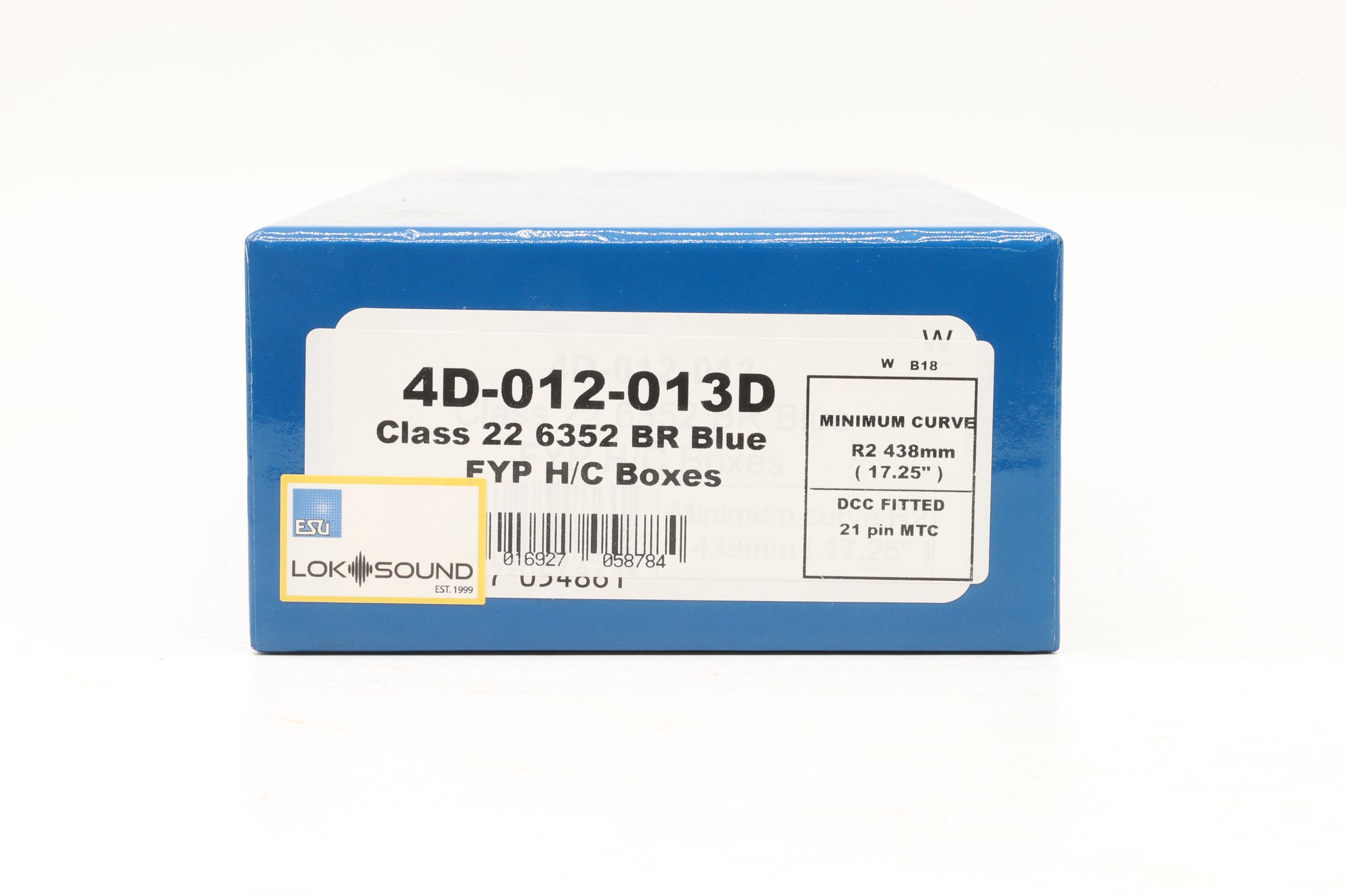 Dapol OO 4D-012-013D Class 22 '6352' BR Blue FYP H/C Boxes Weathered DCC Sound