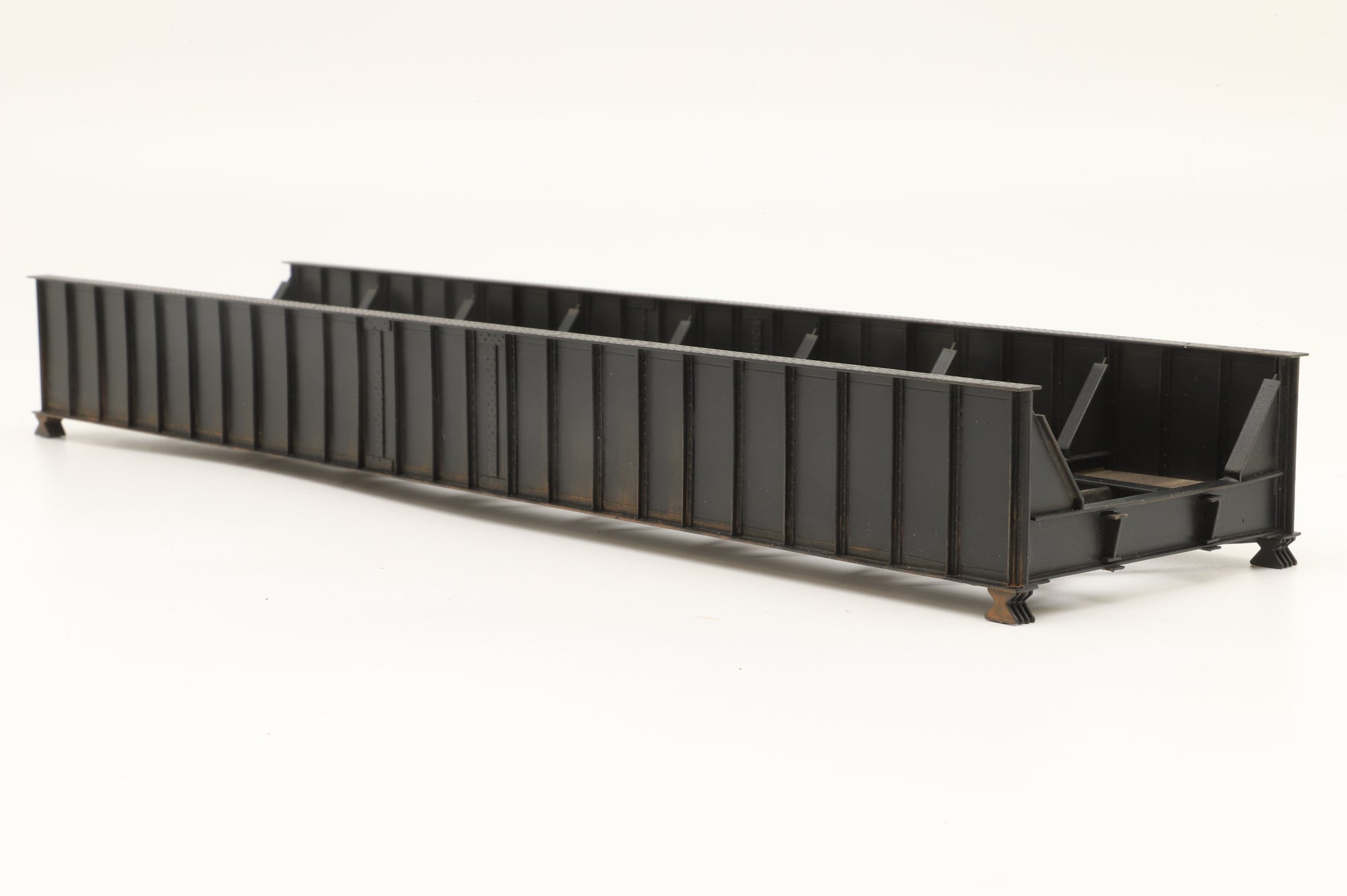 Precision Brass HO Artwork 80' Pony Girder Bridge Black, Weathered & Brass
