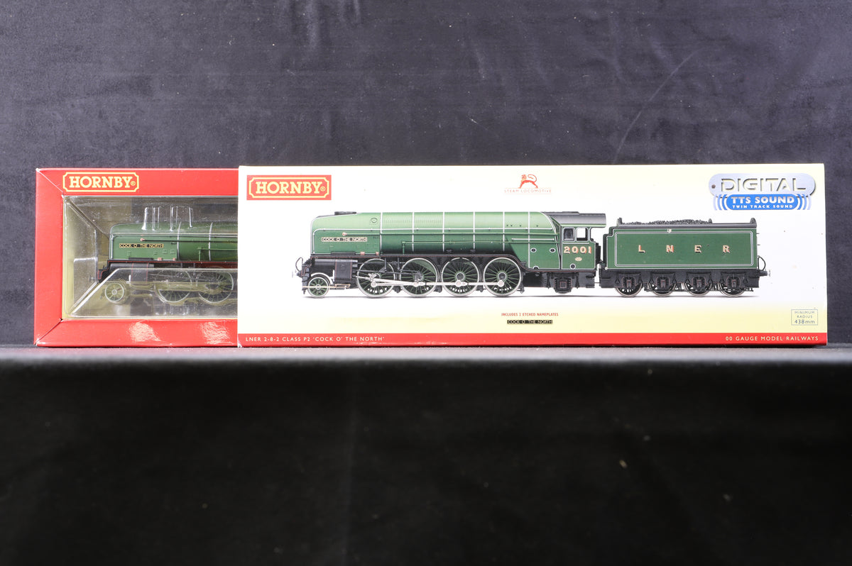 Hornby OO R3246TTS Class P2 2-8-2 &#39;2001&#39; &#39;Cock O&#39; The North&#39; LNER Green, DCC Sound